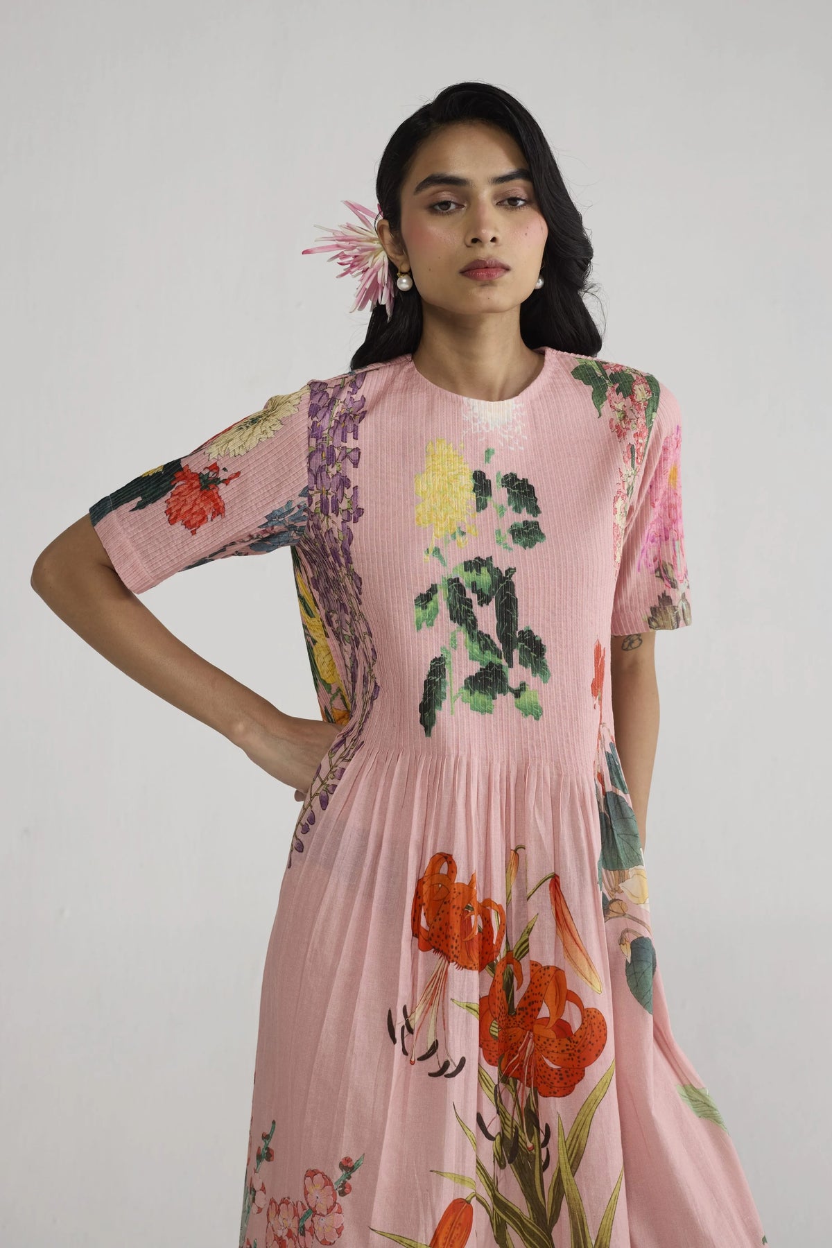 Sakura Pintucks Dress