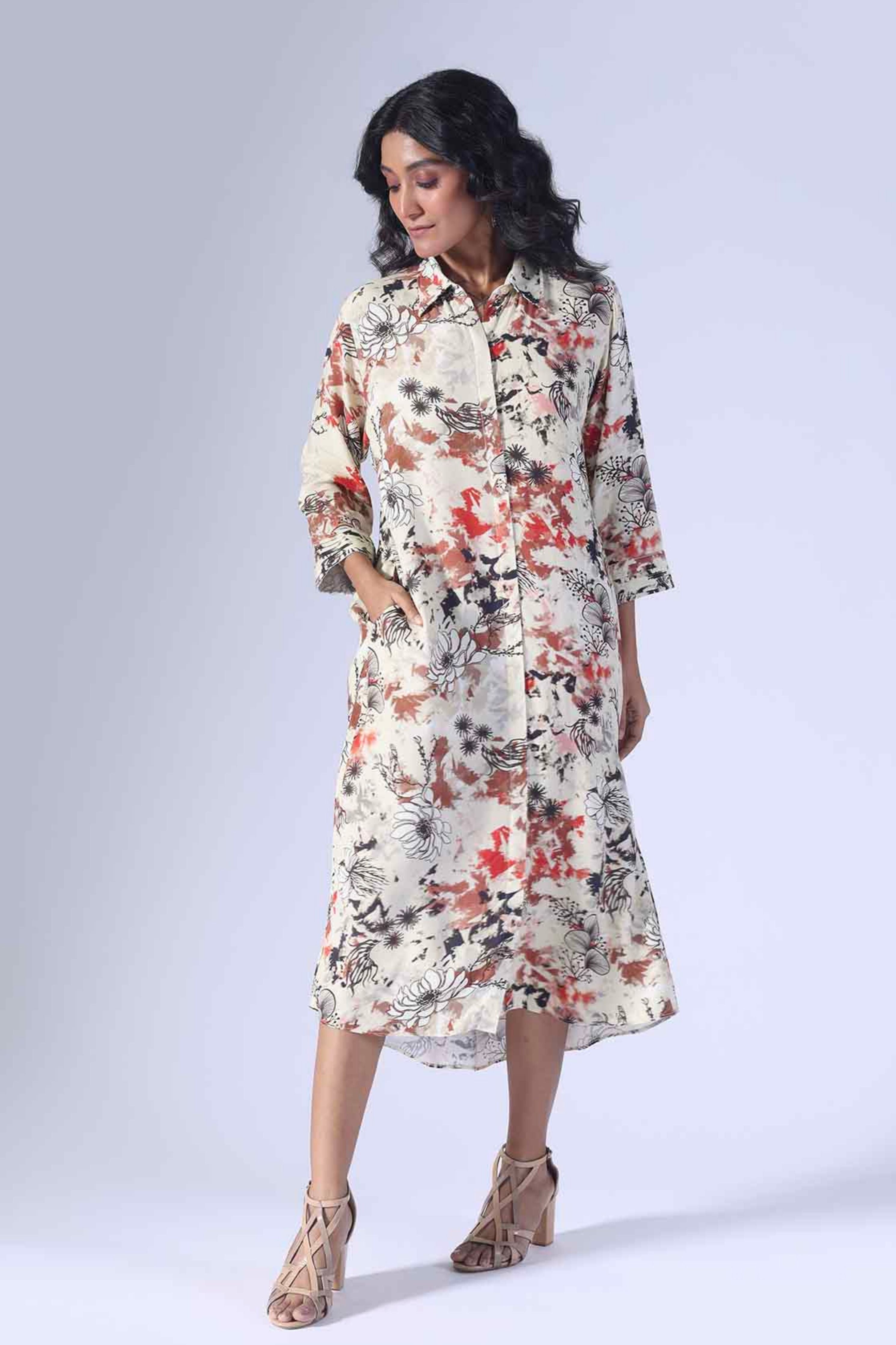 Seagrass  Long Shirt Dress