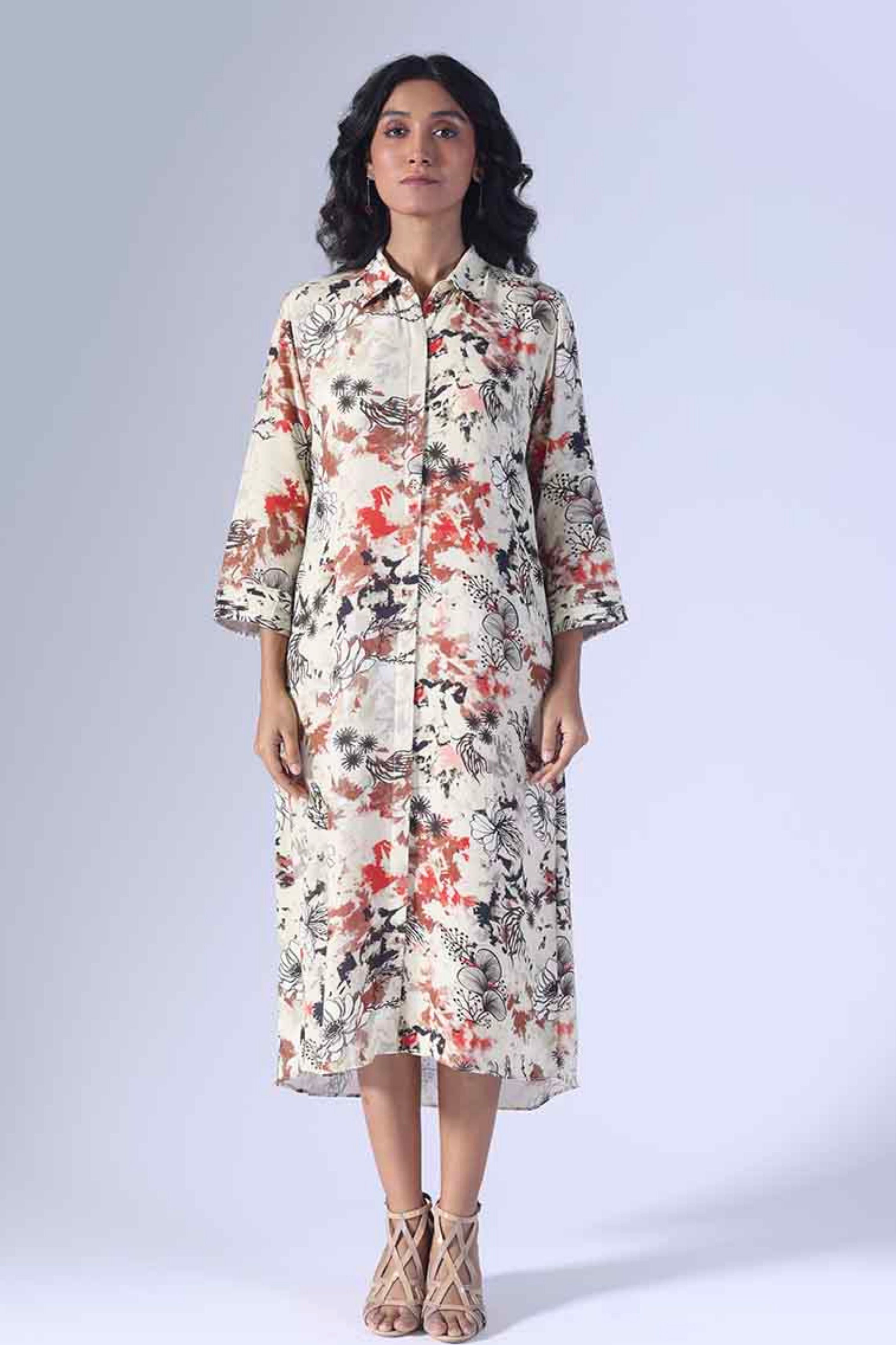 Seagrass  Long Shirt Dress