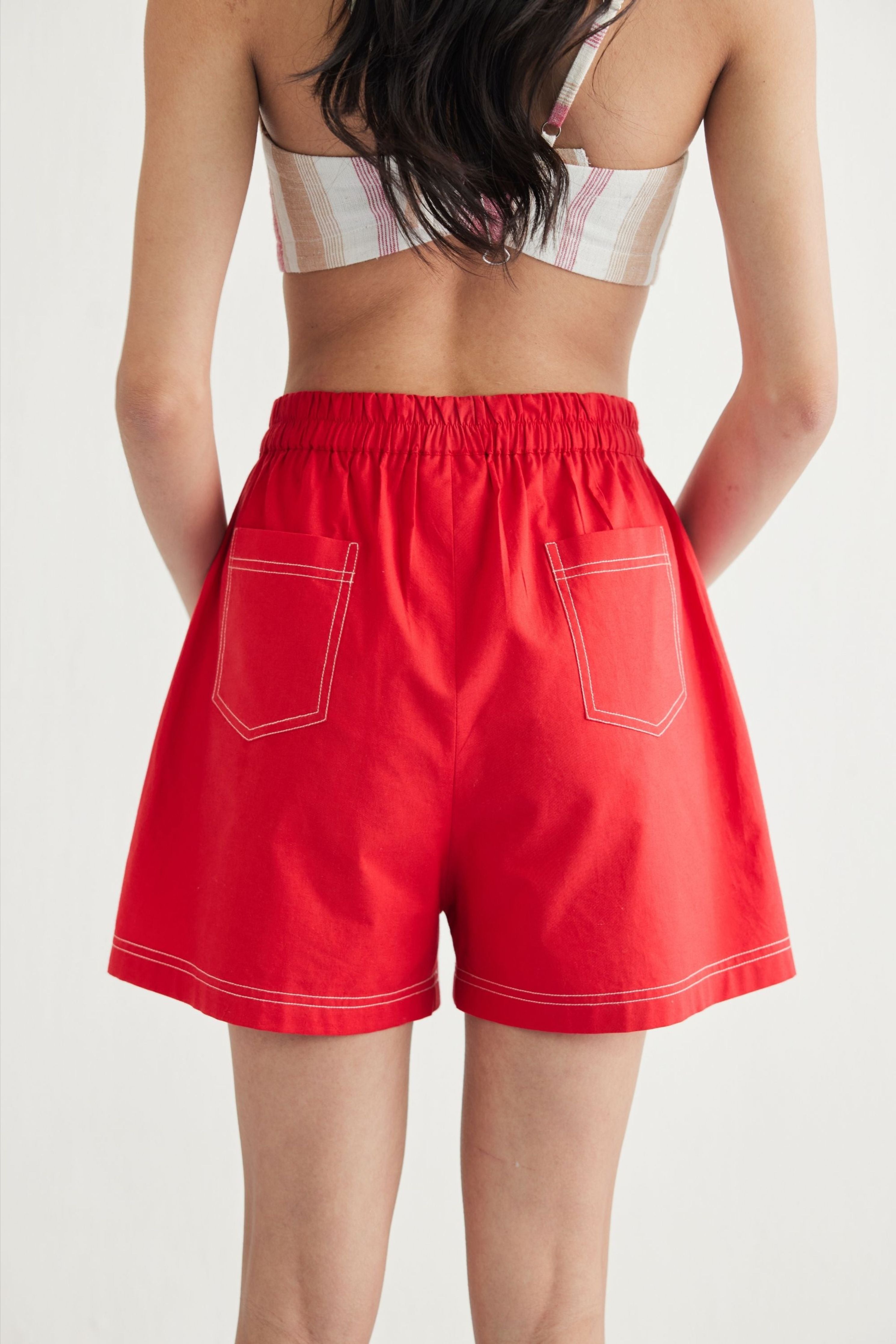 Serene Sea Handwoven Kala Cotton Bustier Top
