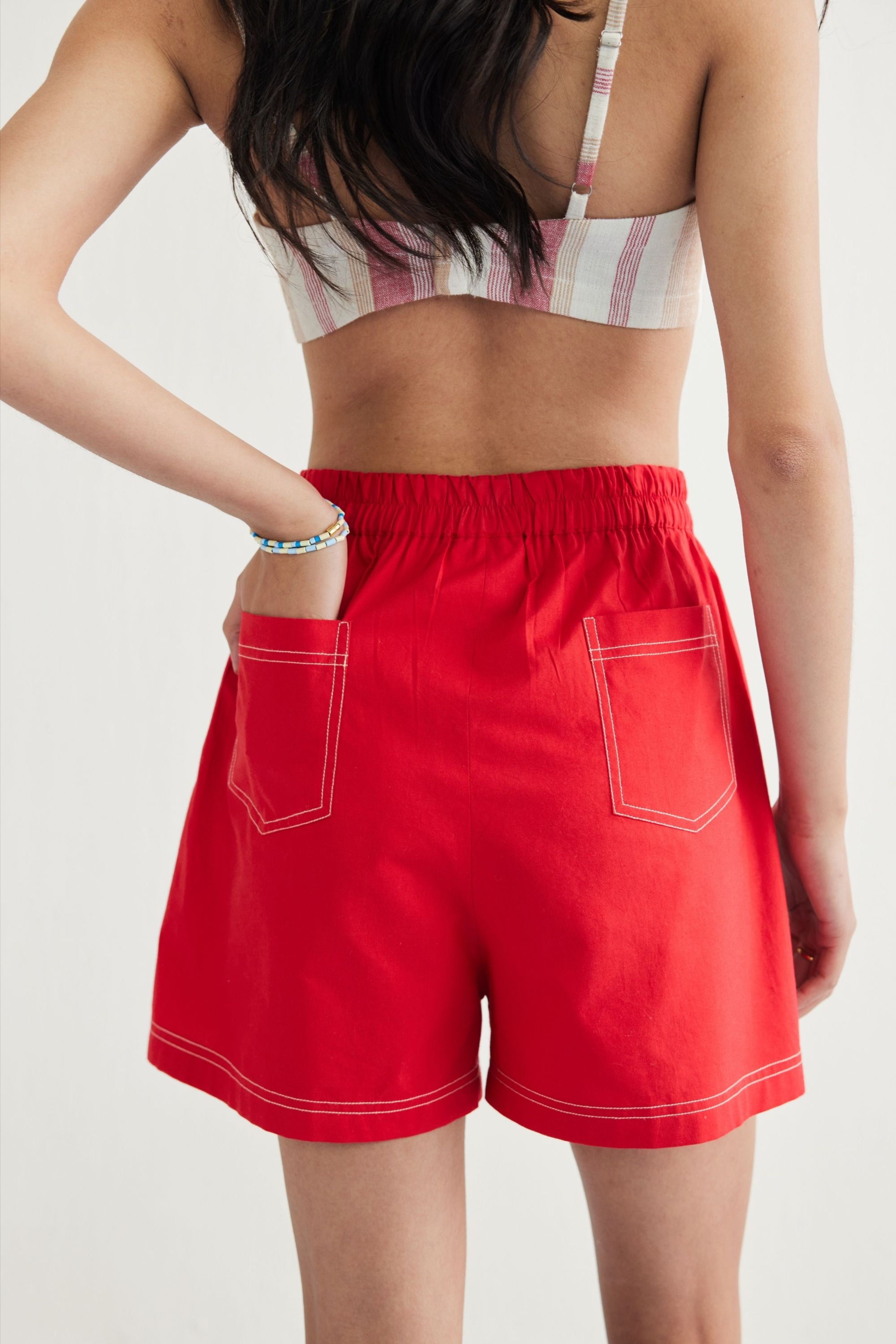 Serene Sea Handwoven Kala Cotton Bustier Top