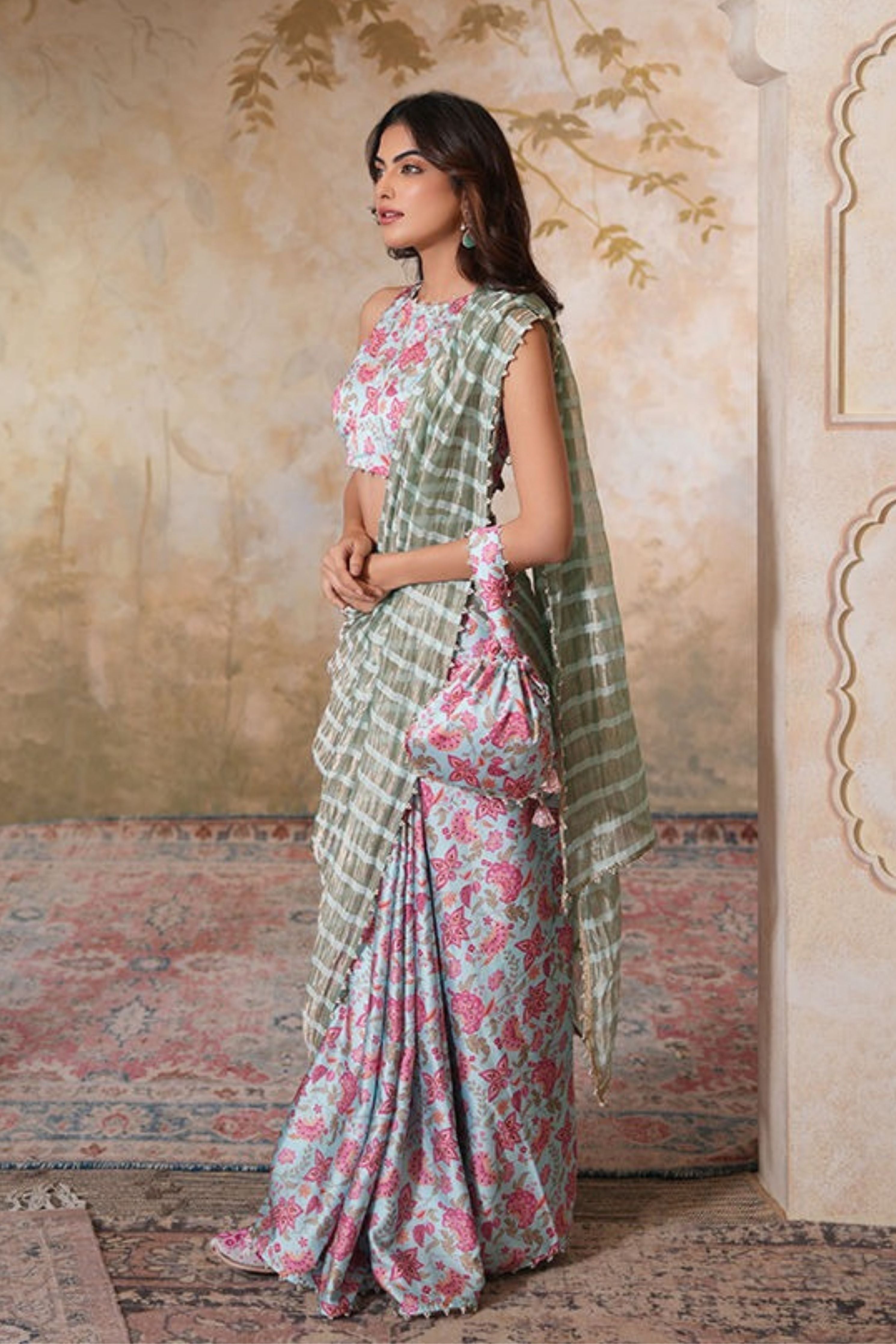 Seher Pearl Tissue Silk Saree