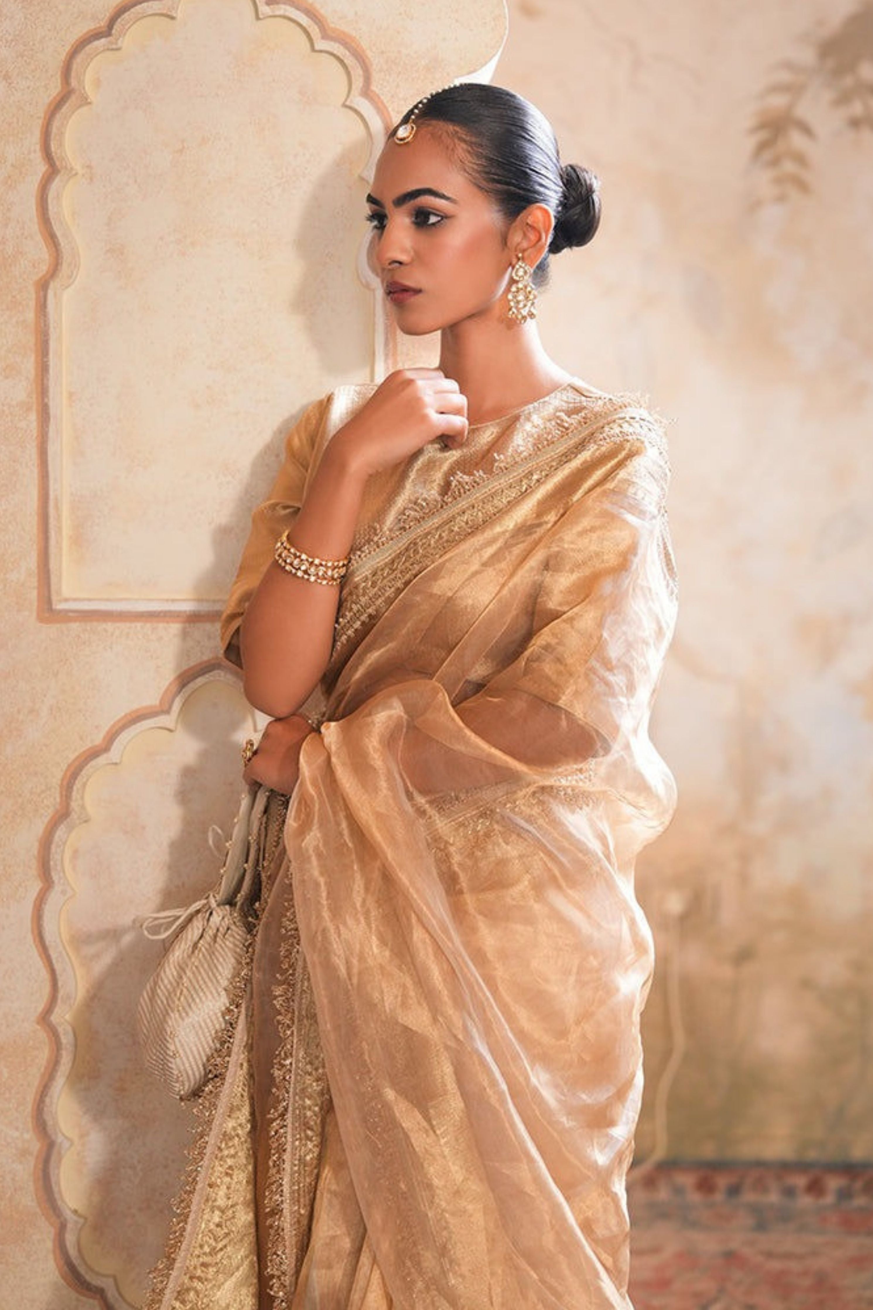 Shahi Gold Tissue Silk Saree