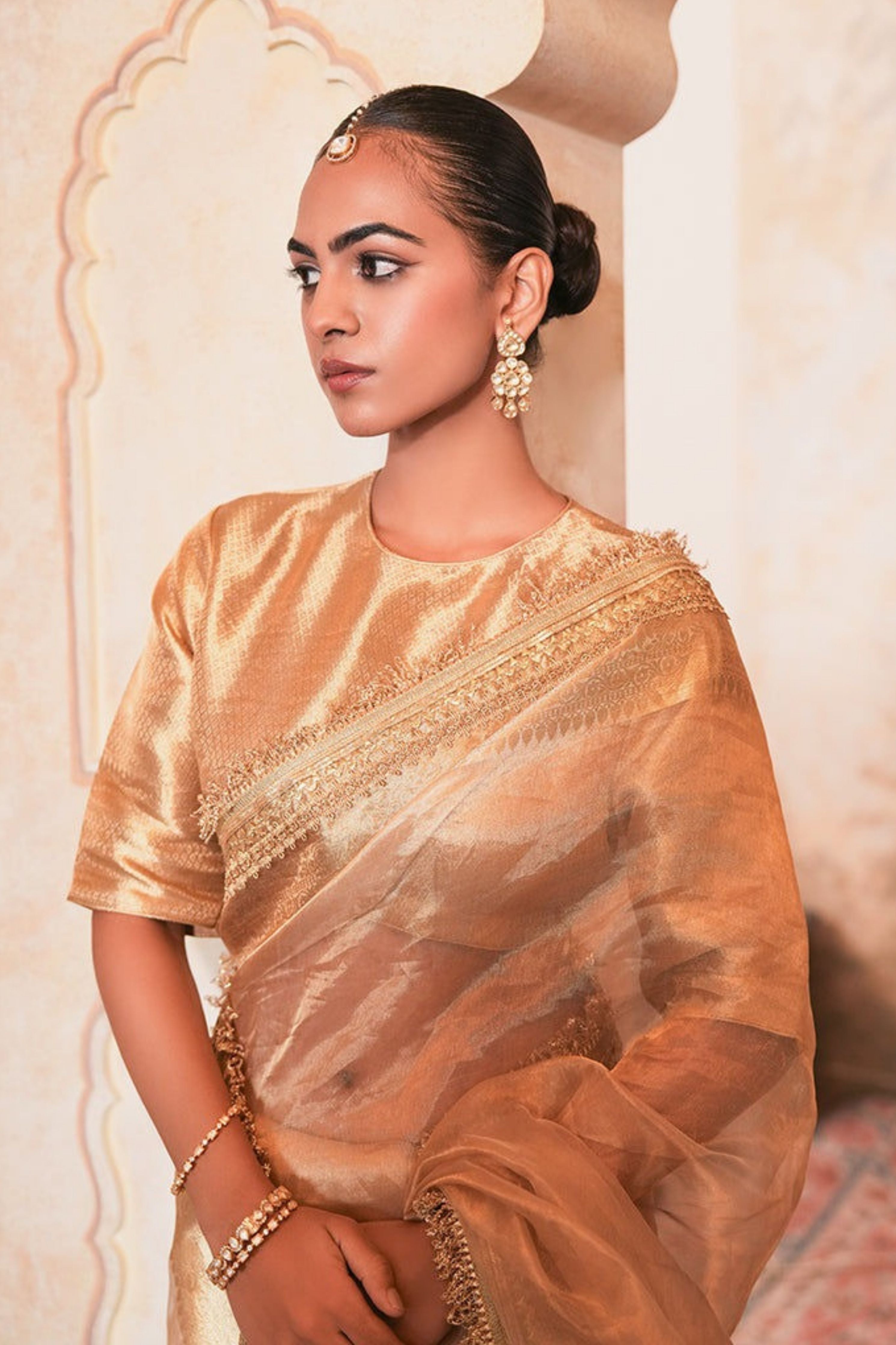 Shahi Gold Tissue Silk Saree