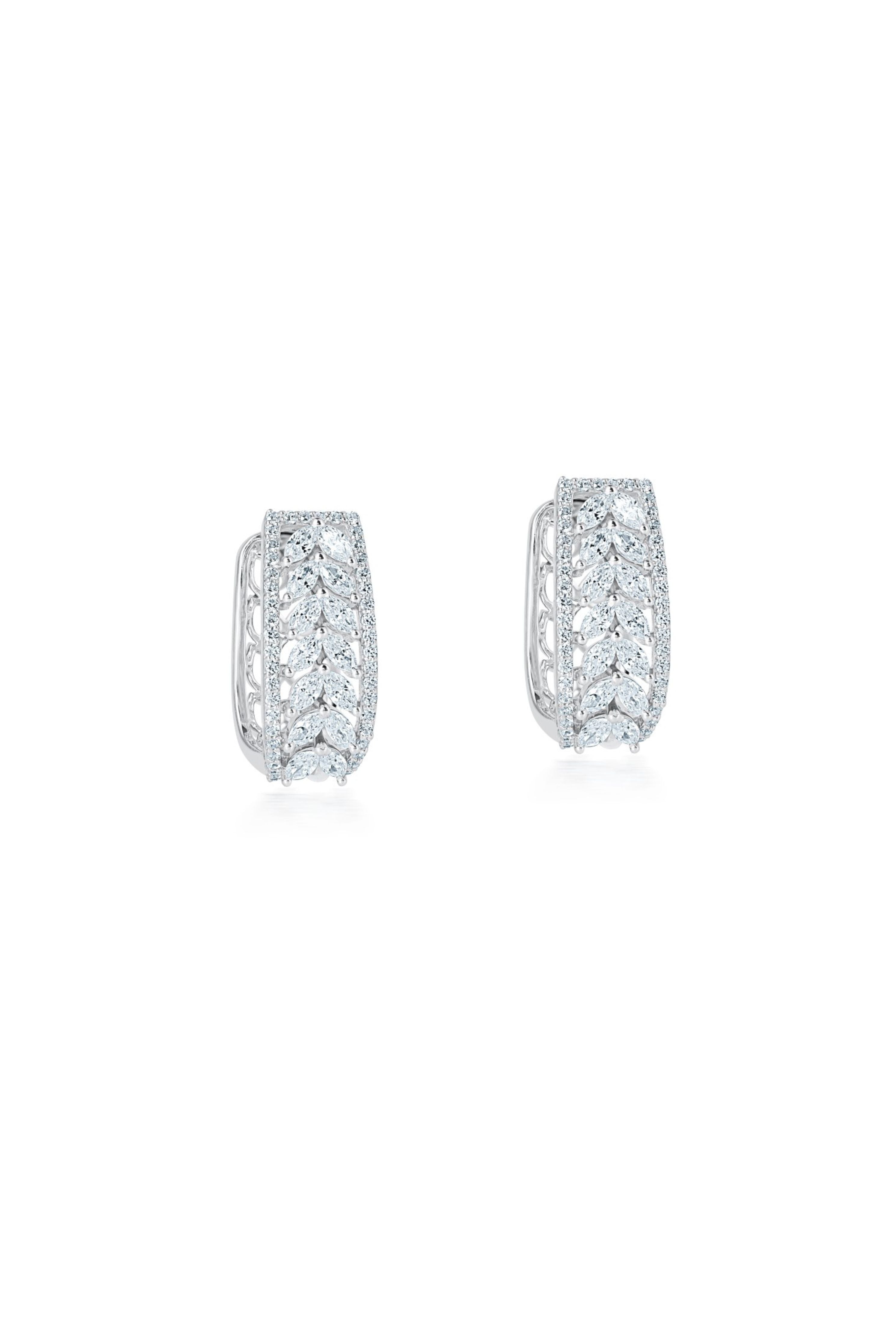 Sparkling Basket Hoop Earrings