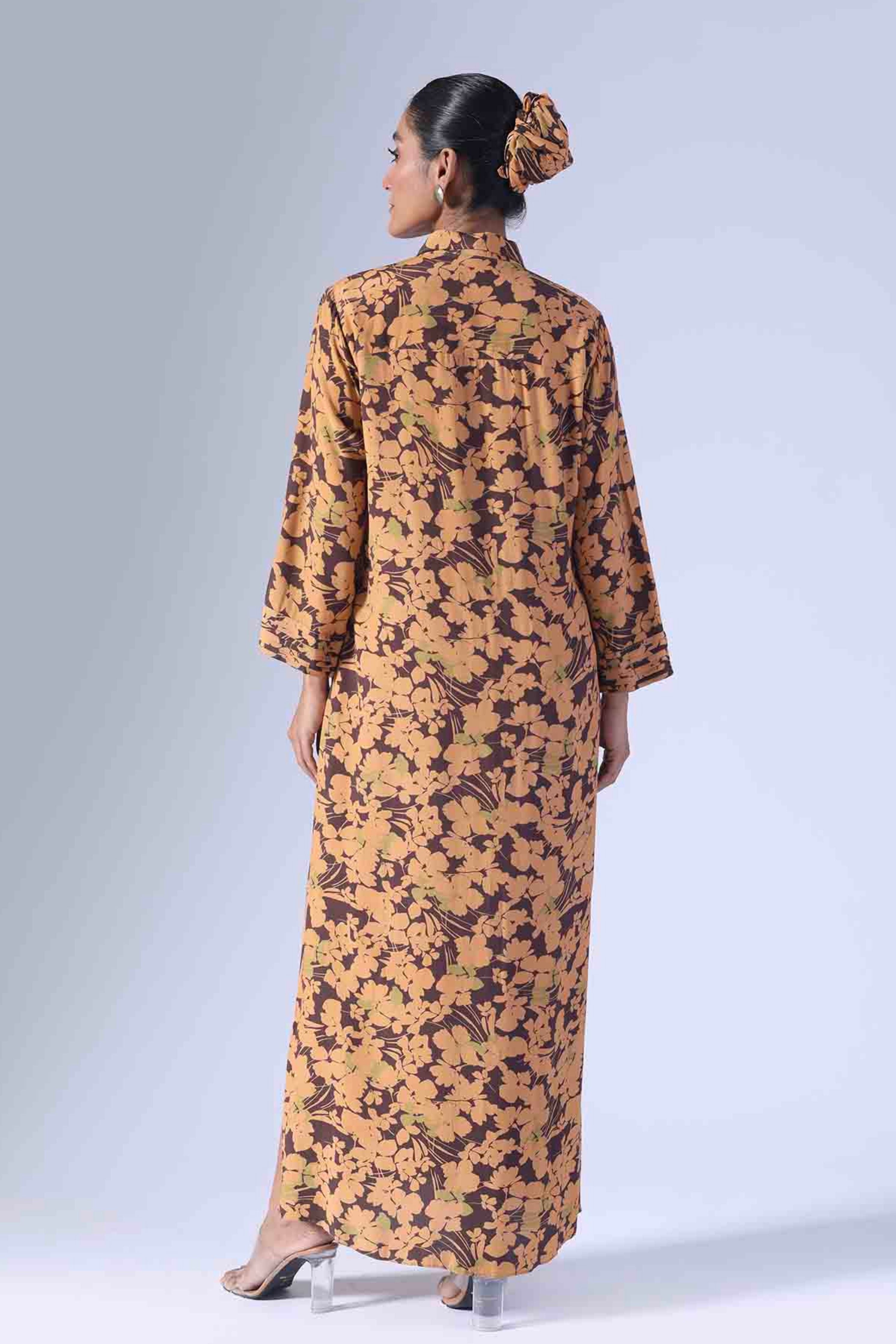 Spring Brown Long Dress