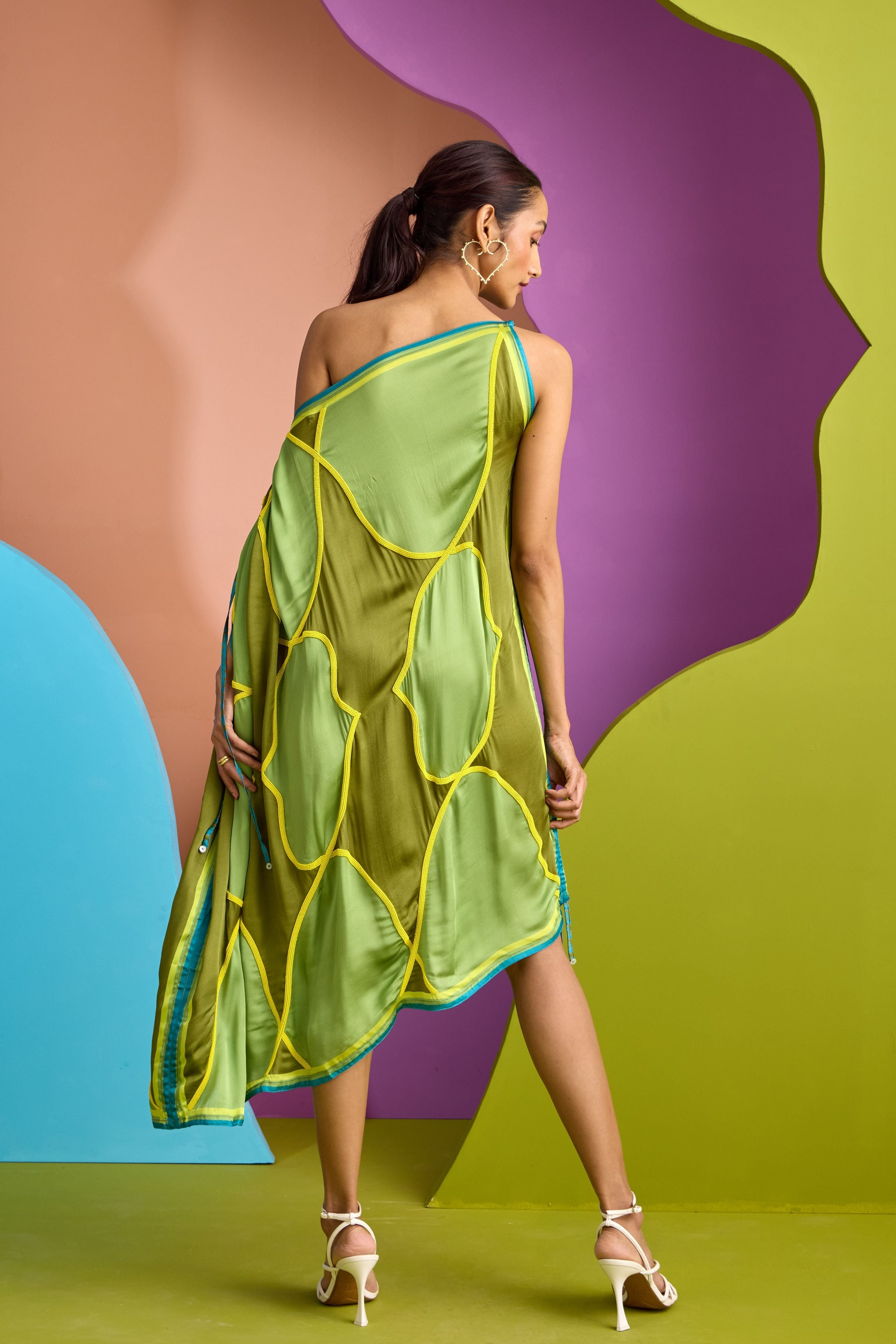 Summer Green Scarf Dress