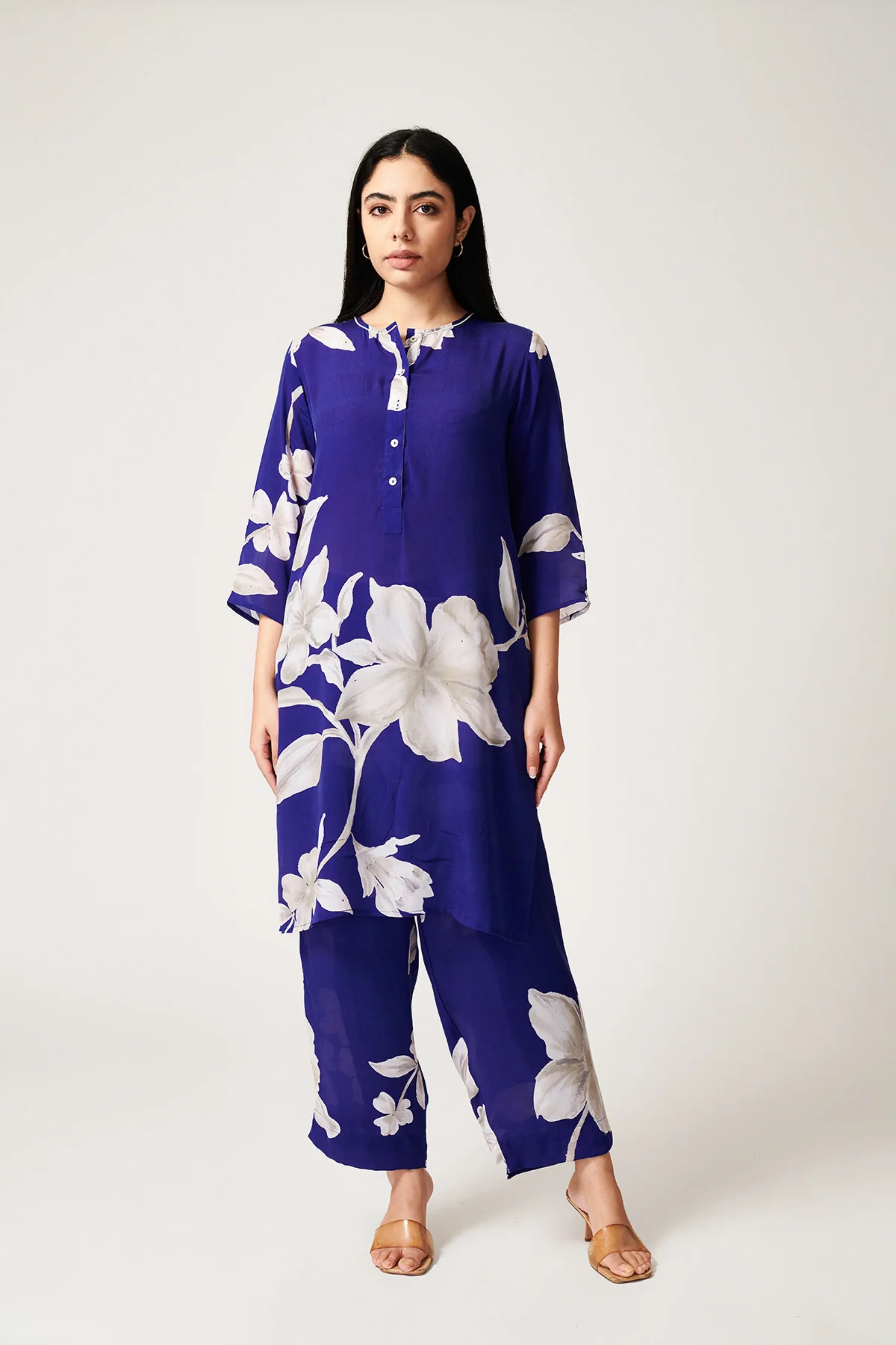 Jasmine Blue Short Kurta Set