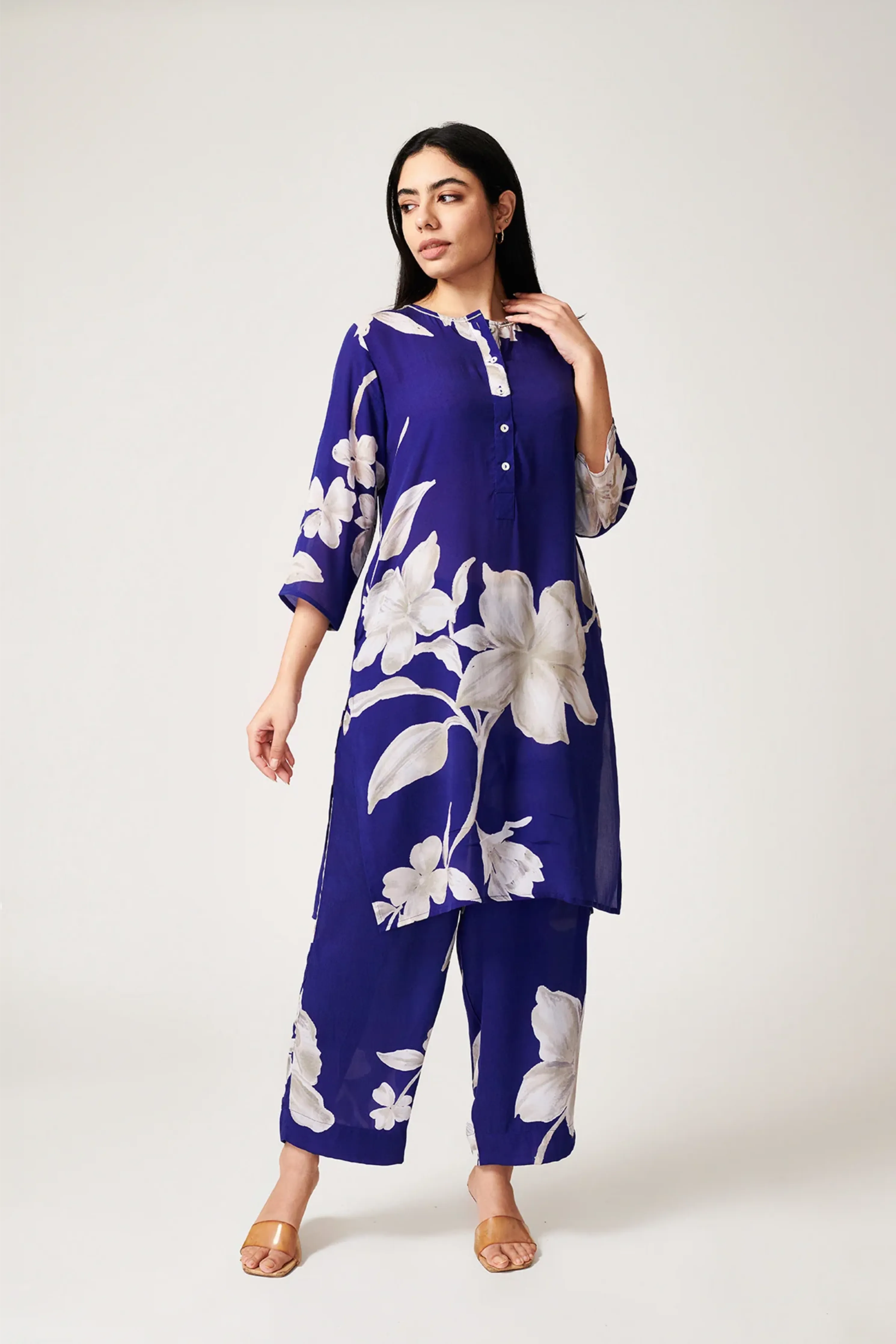 Jasmine Blue Short Kurta Set