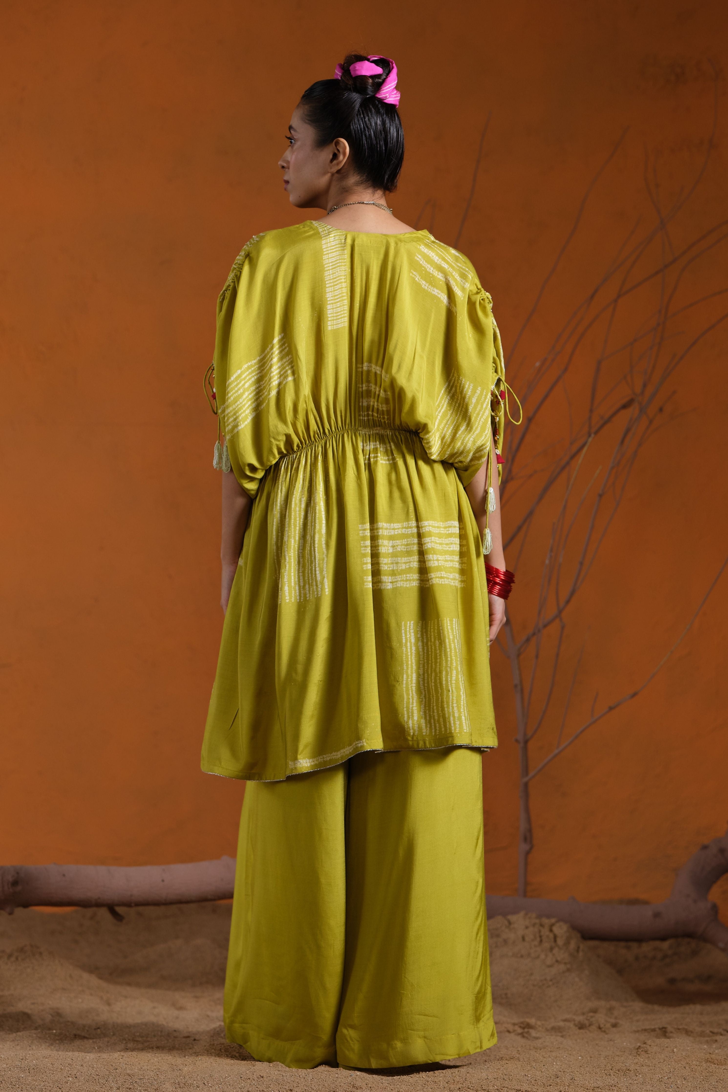 Lime Green Kaftan Set