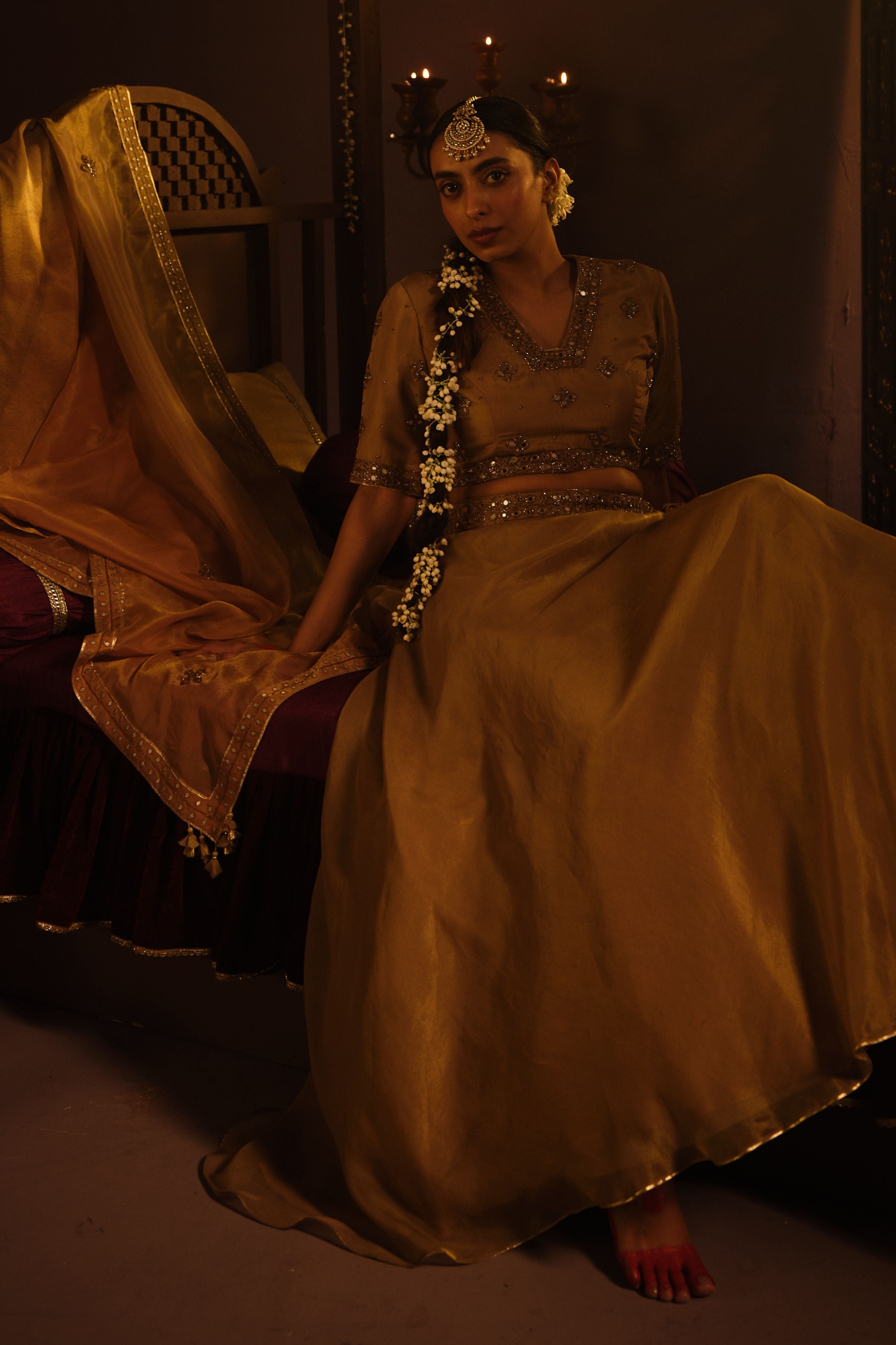 Brown Lehanga Set