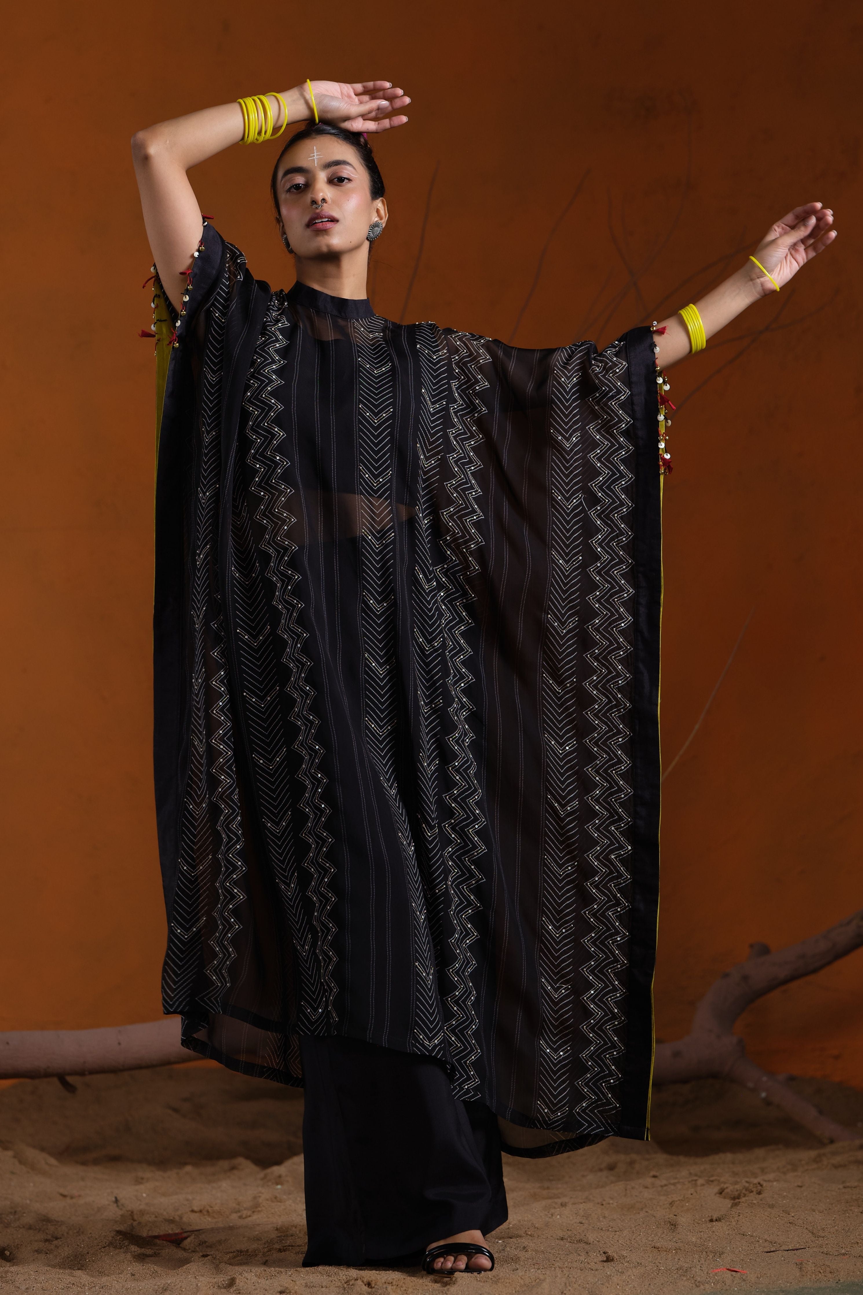Black Kaftan Set
