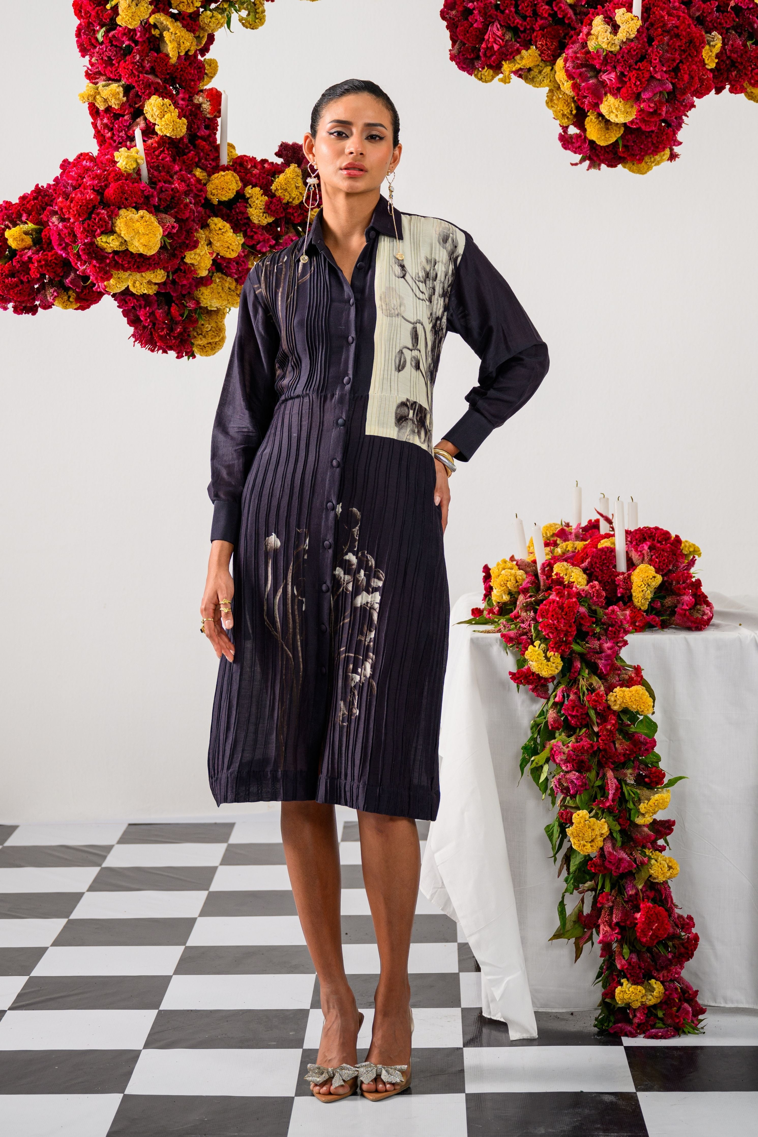Antique Bloom Shirt Dress