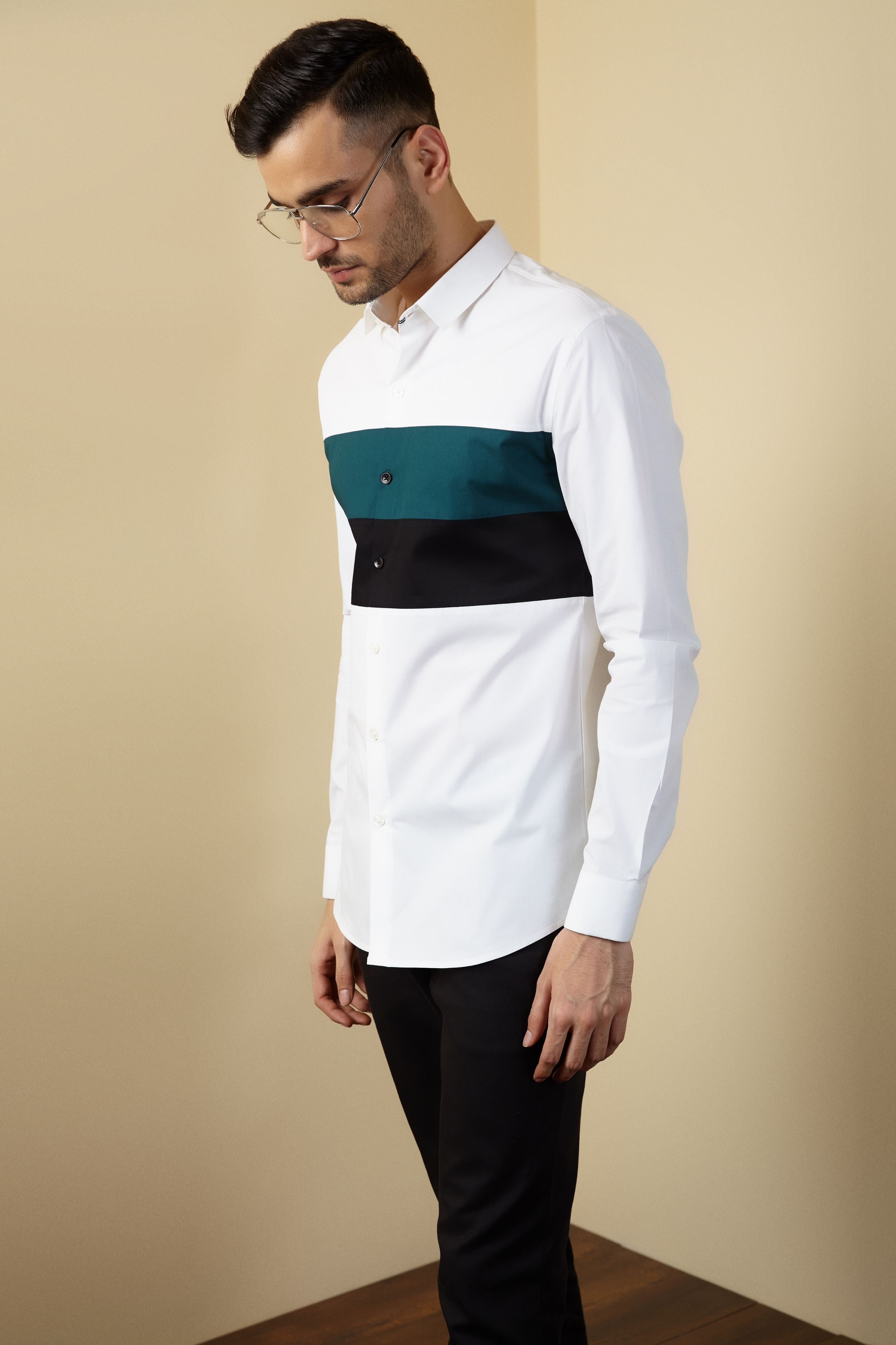 Teal Block Shirt