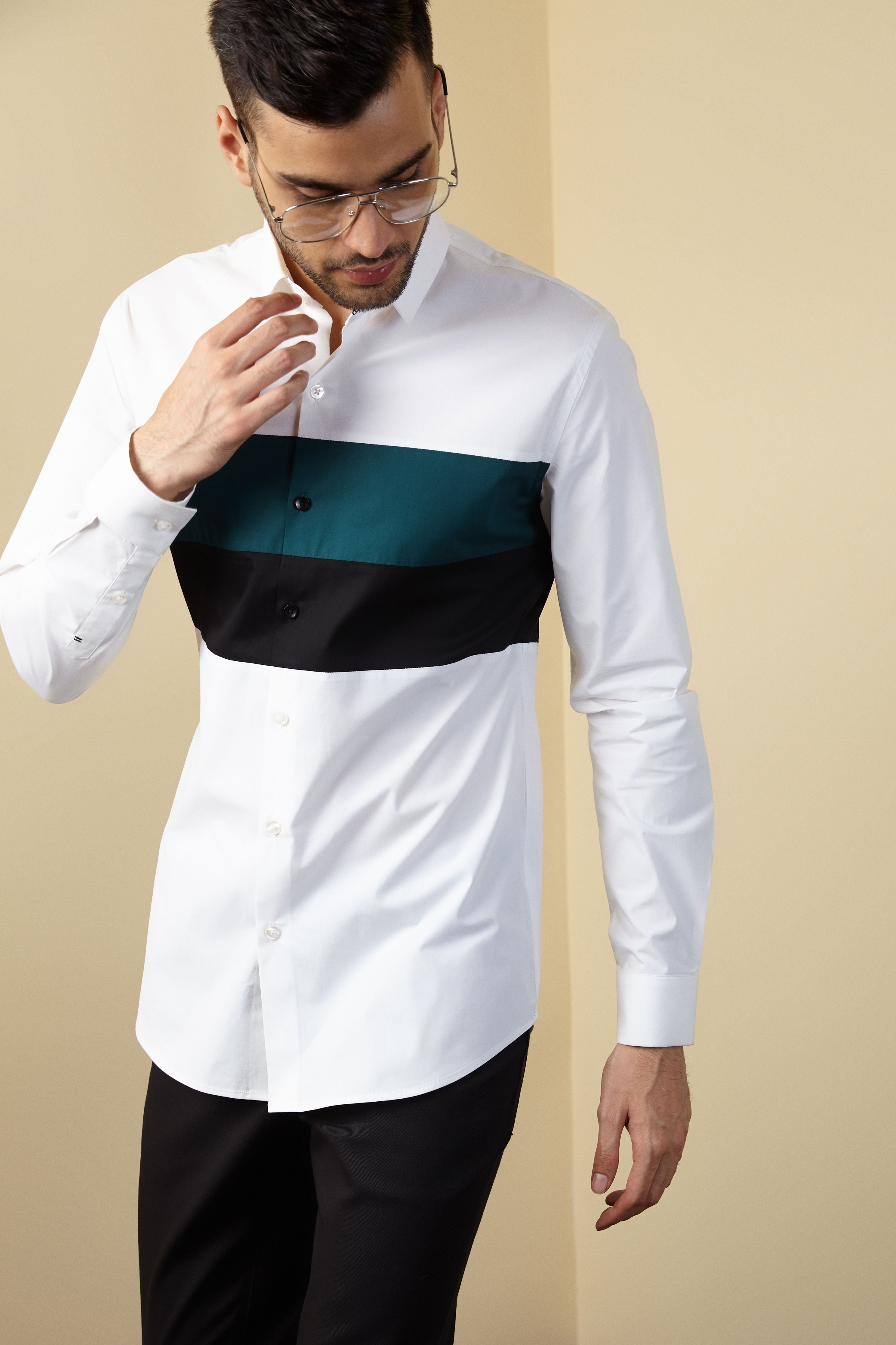 Teal Block Shirt