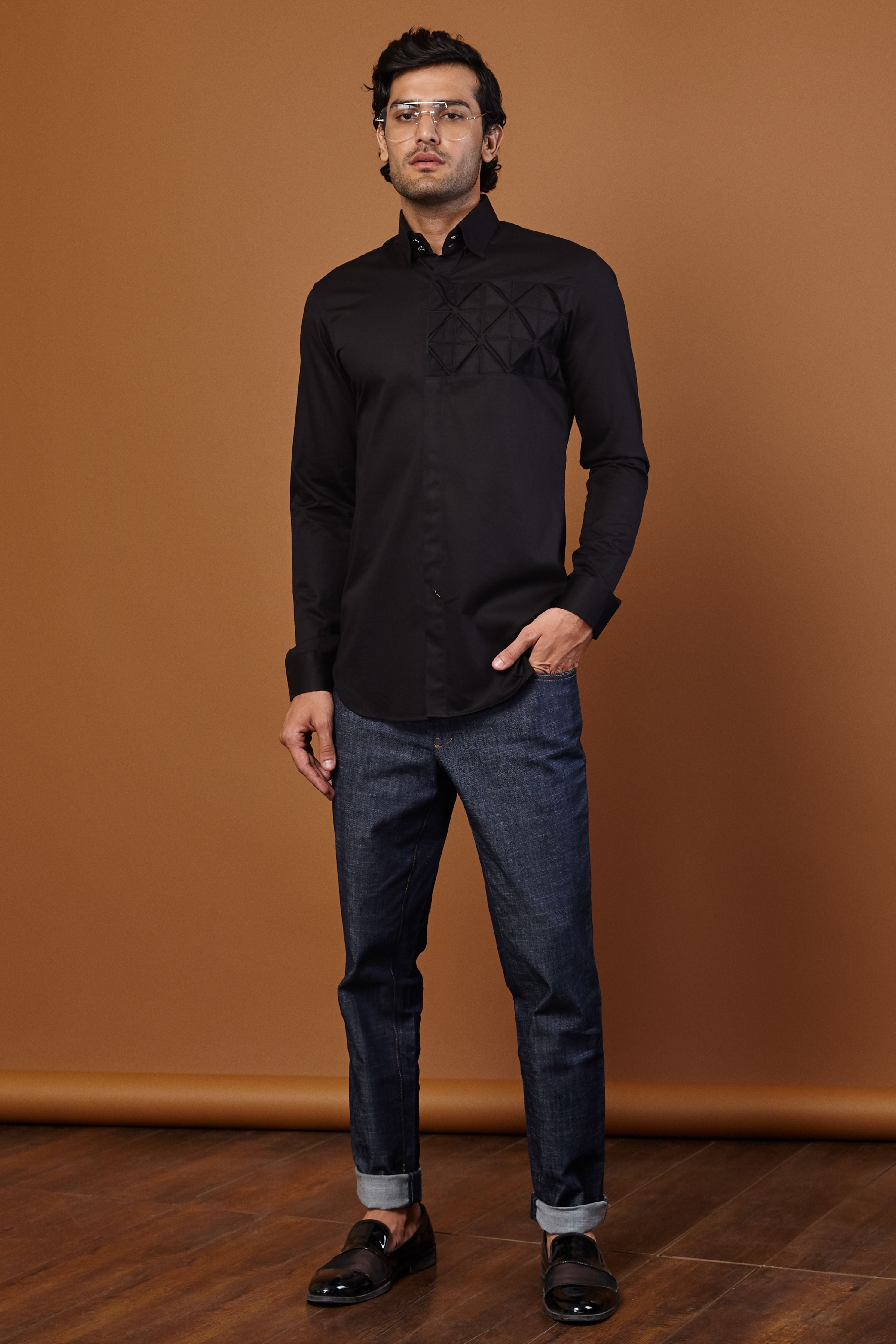 Textured Patch Shirt
