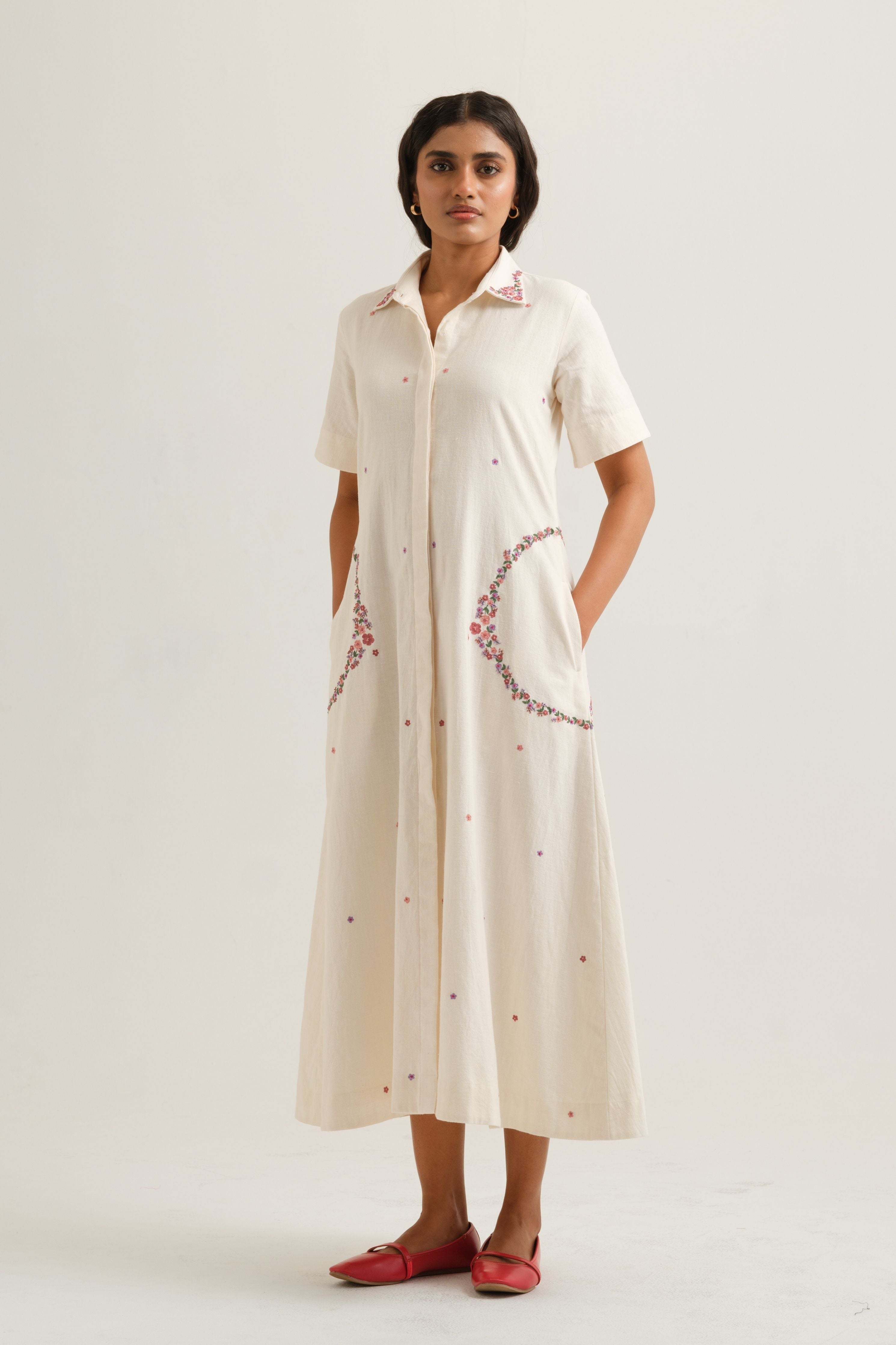 Circle Embroidered Dress