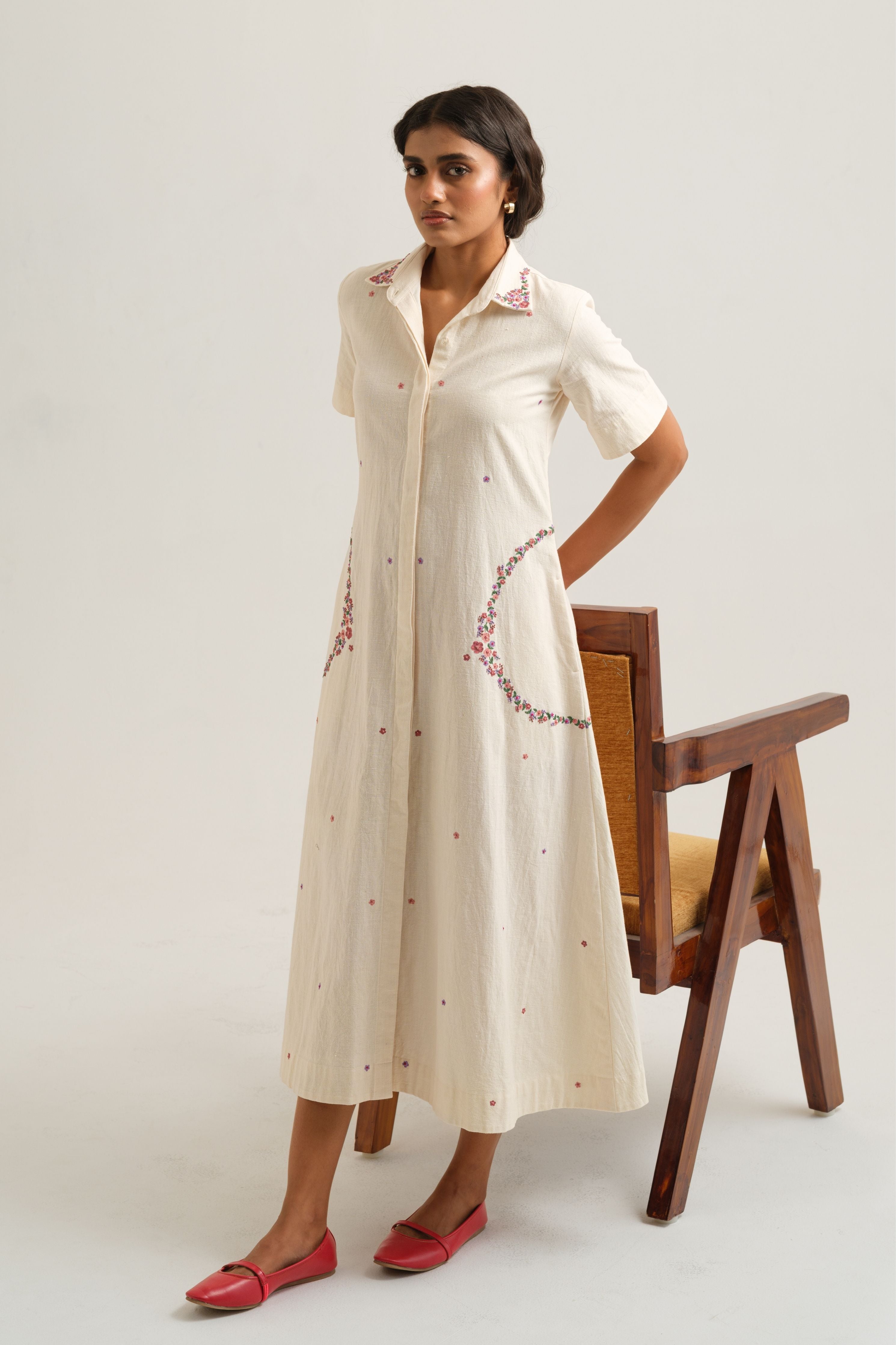 Circle Embroidered Dress