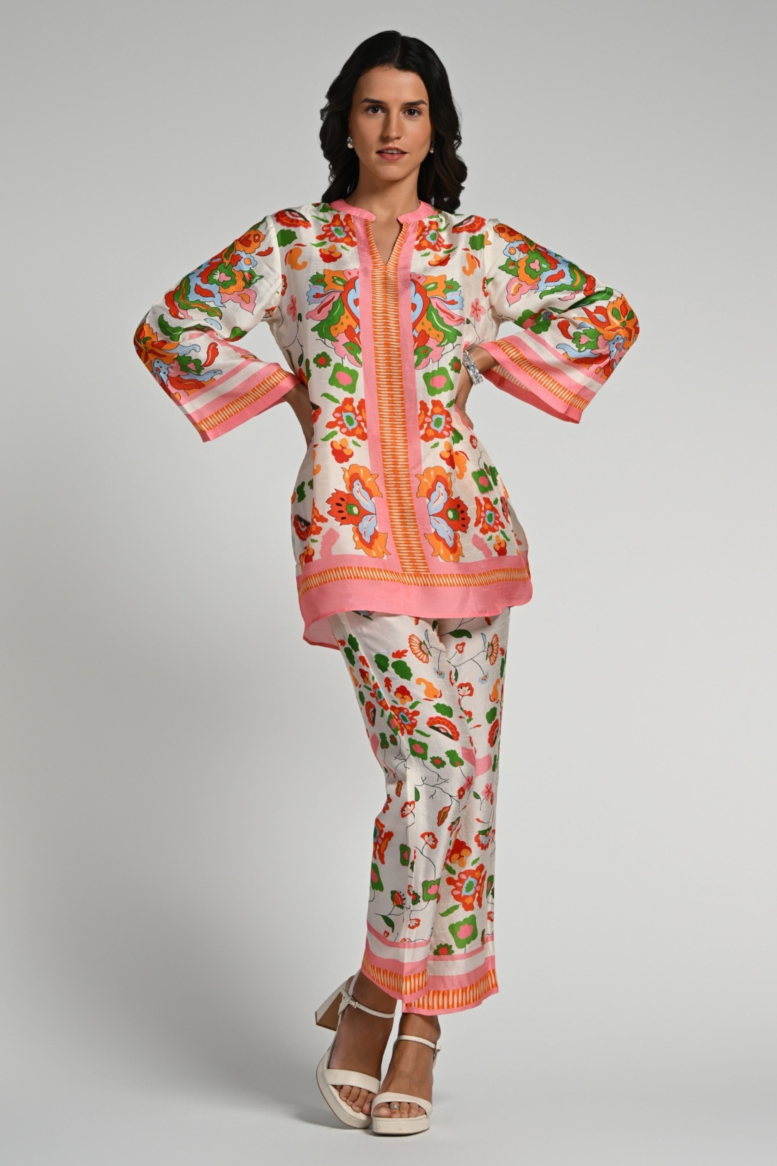 Floral Utopia Tunic Set