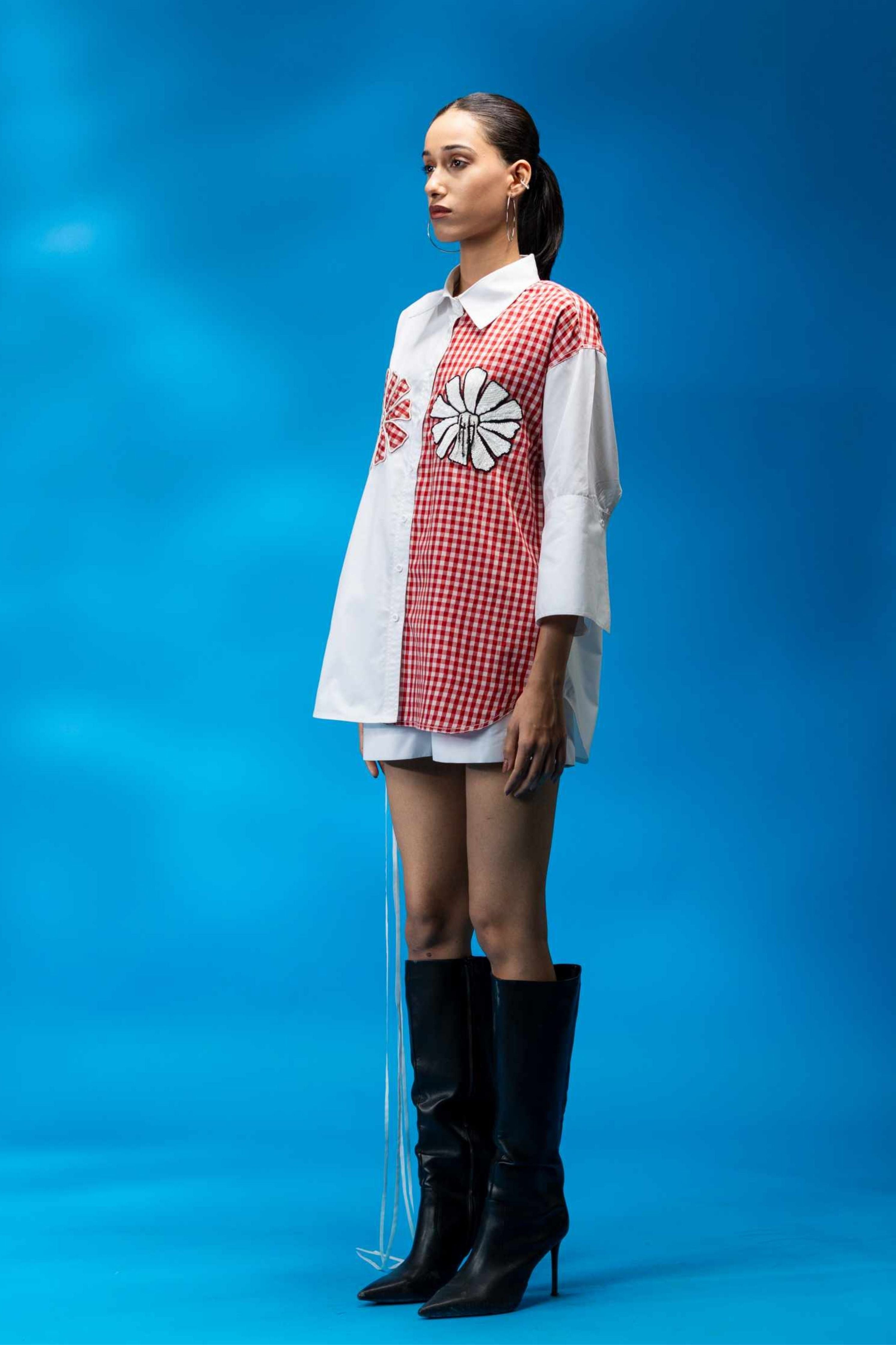 Hand Embroidered Floral Shirt