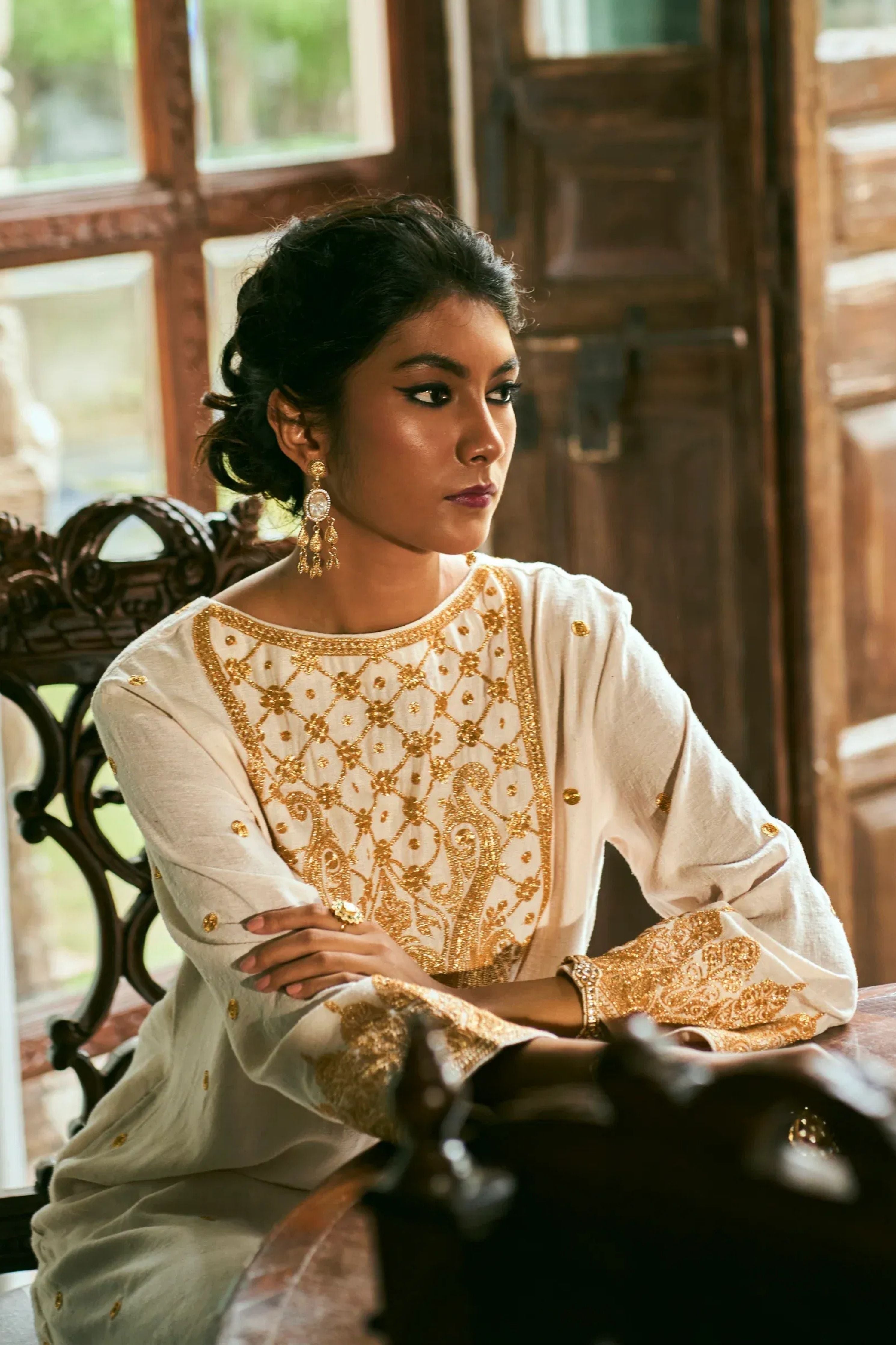 Ekkam Ivory Kaftan