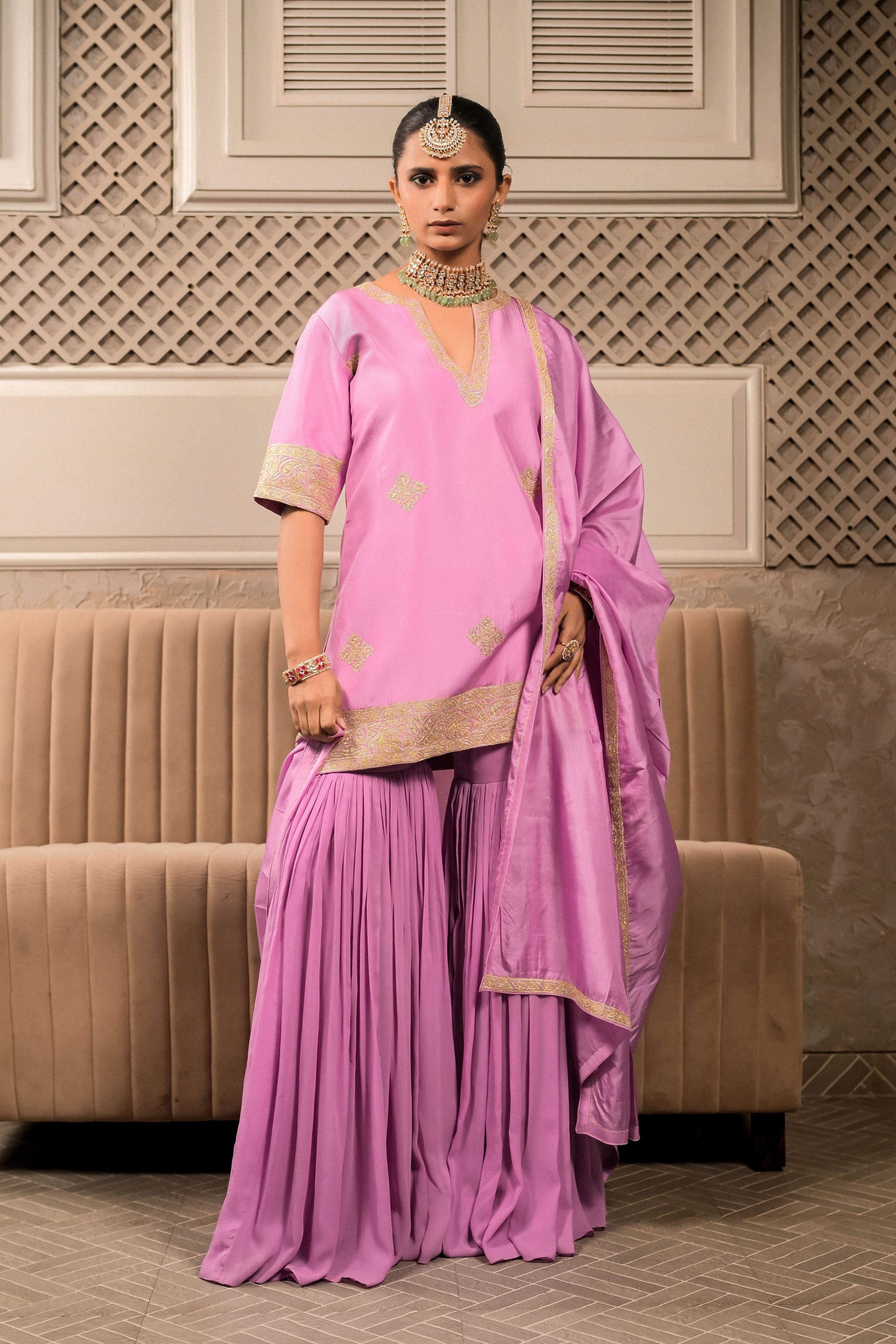 ‘Kumuda’ Lavender sharara set