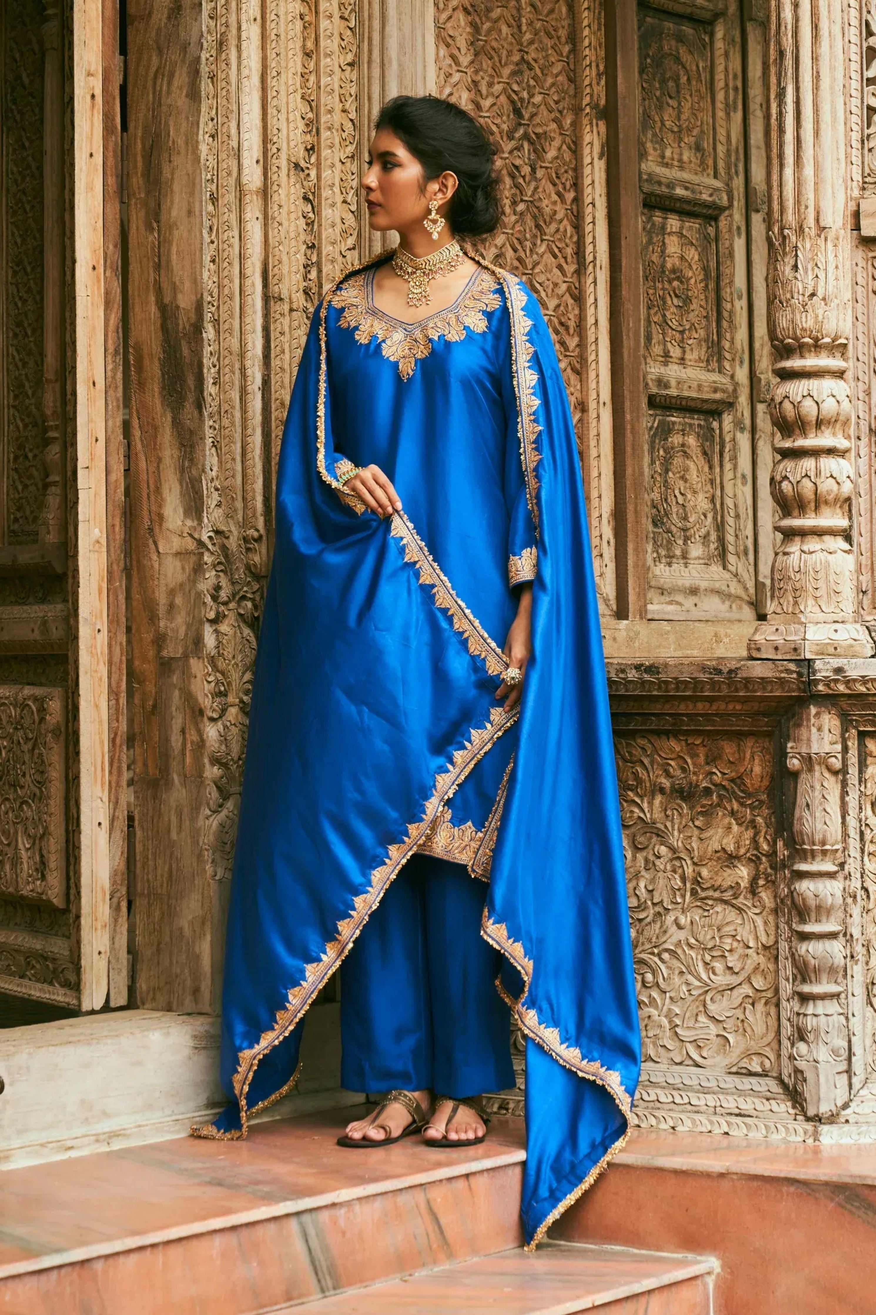 Mansa Blue kurta set