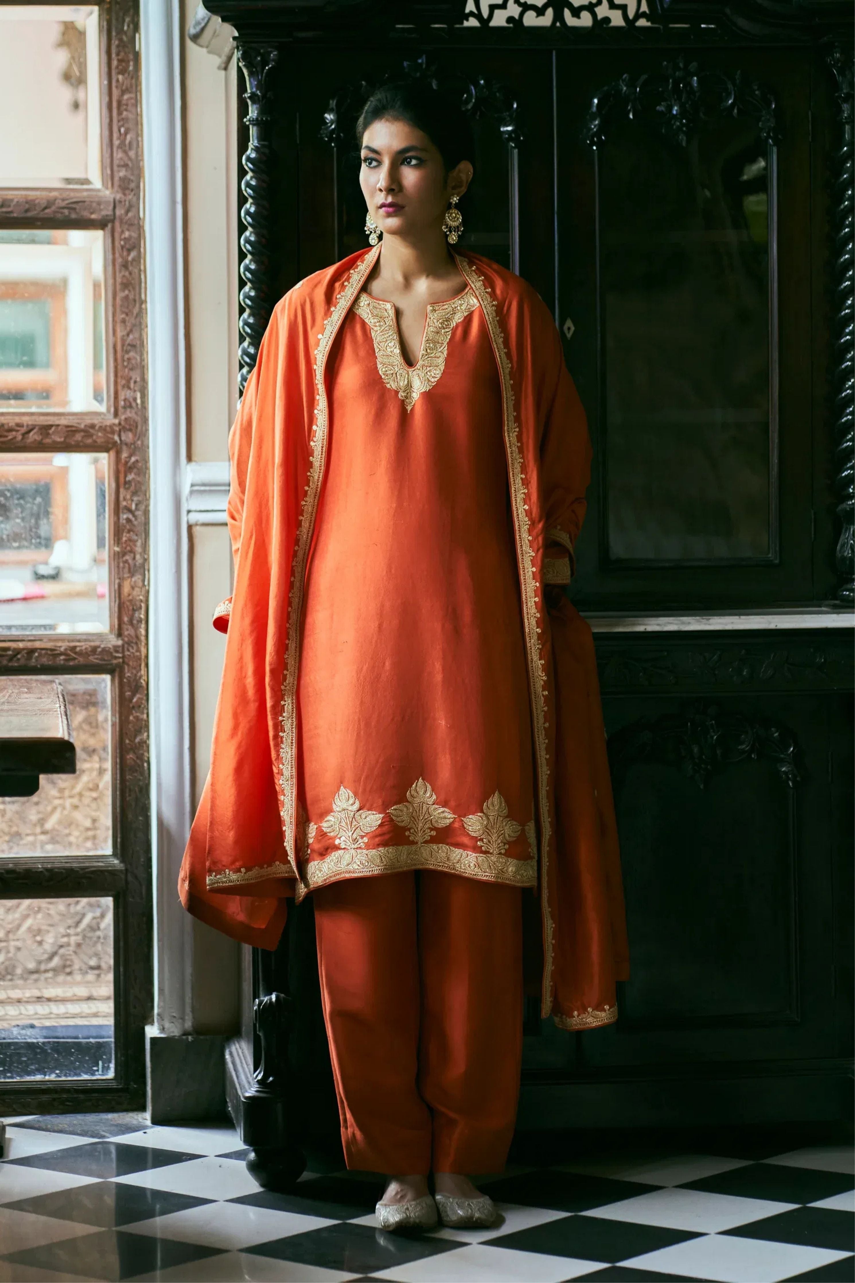 Nalika Orange Kurta set