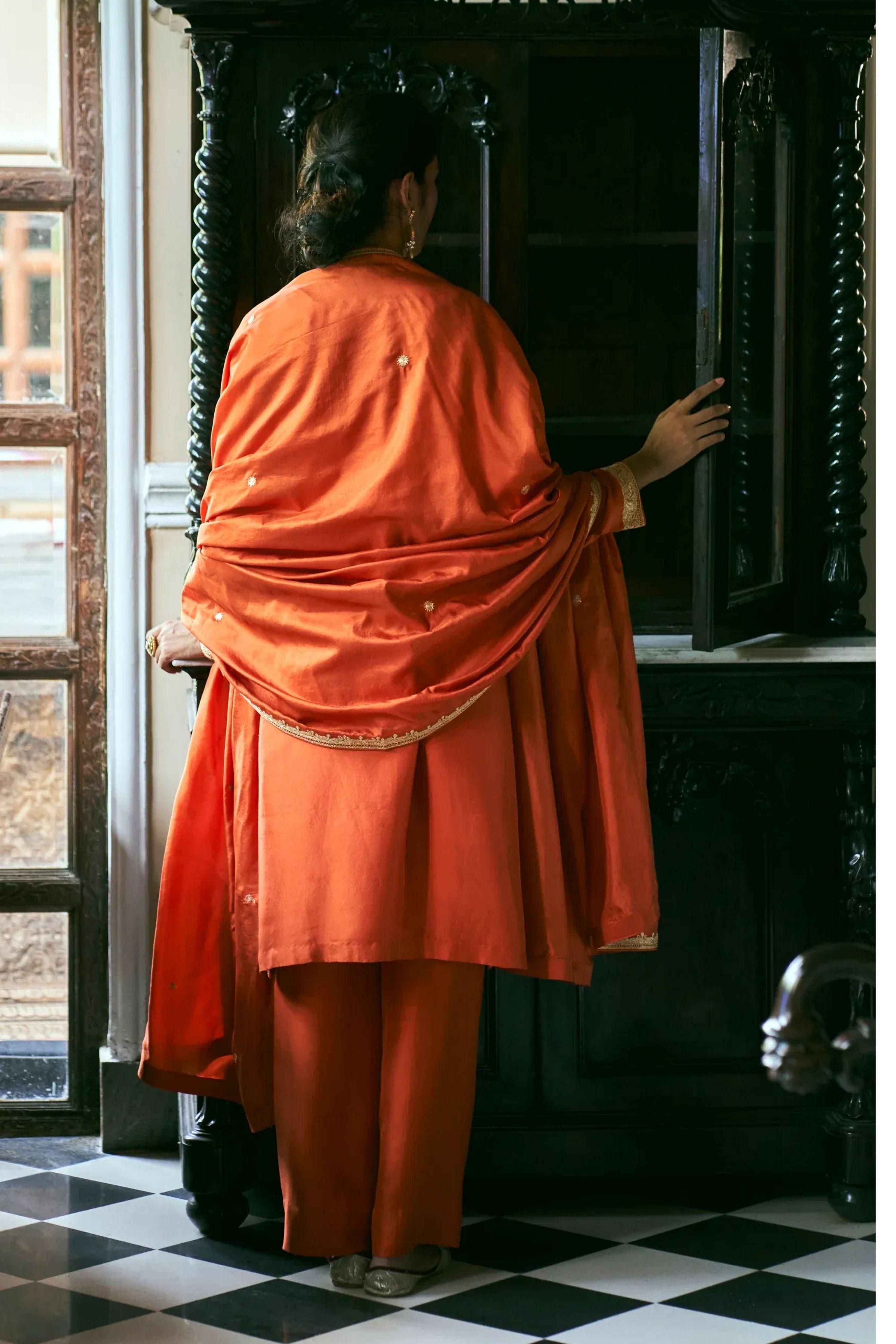 Nalika Orange Kurta set