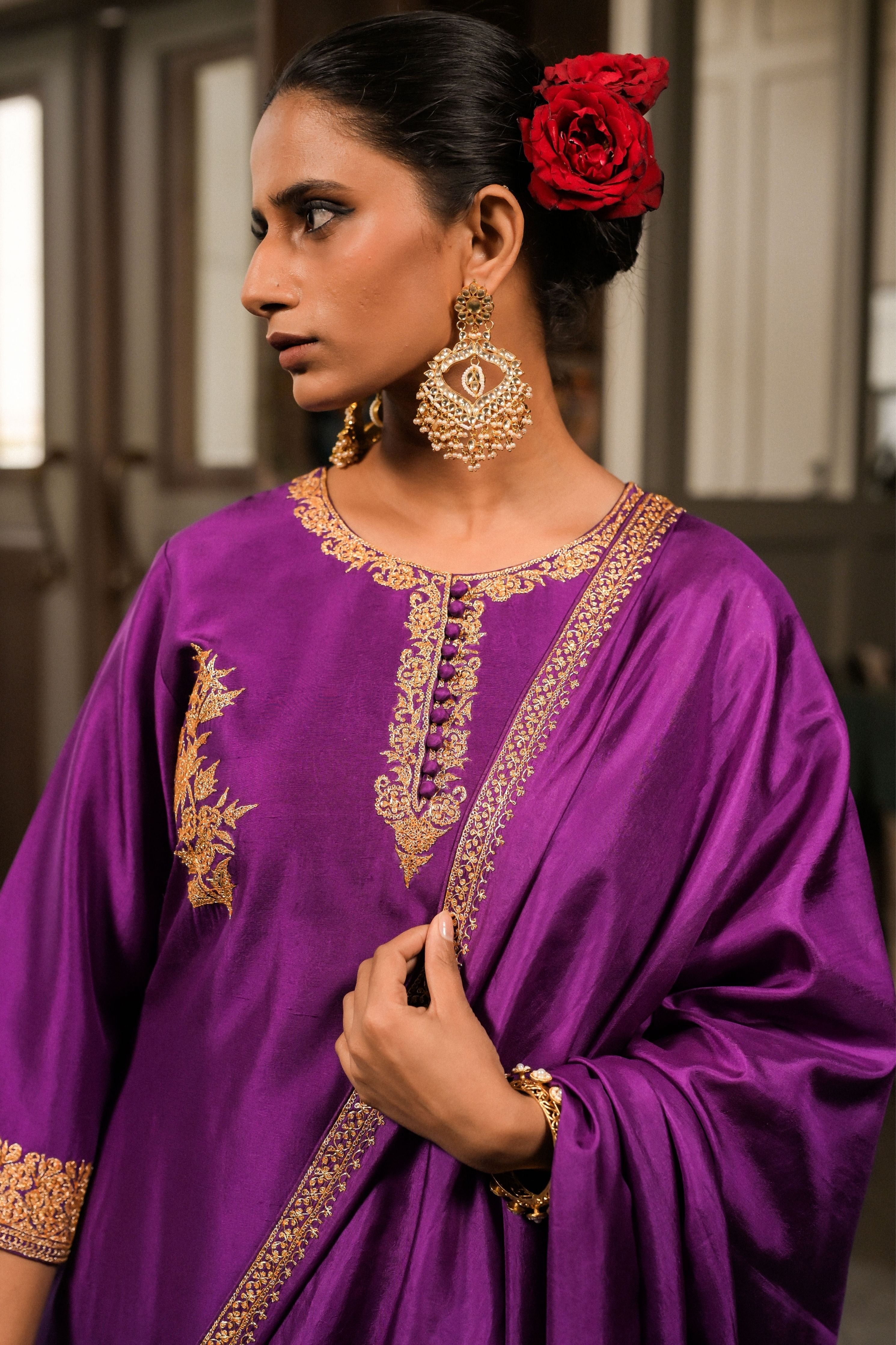 ‘Namika’ Violet Kurta set