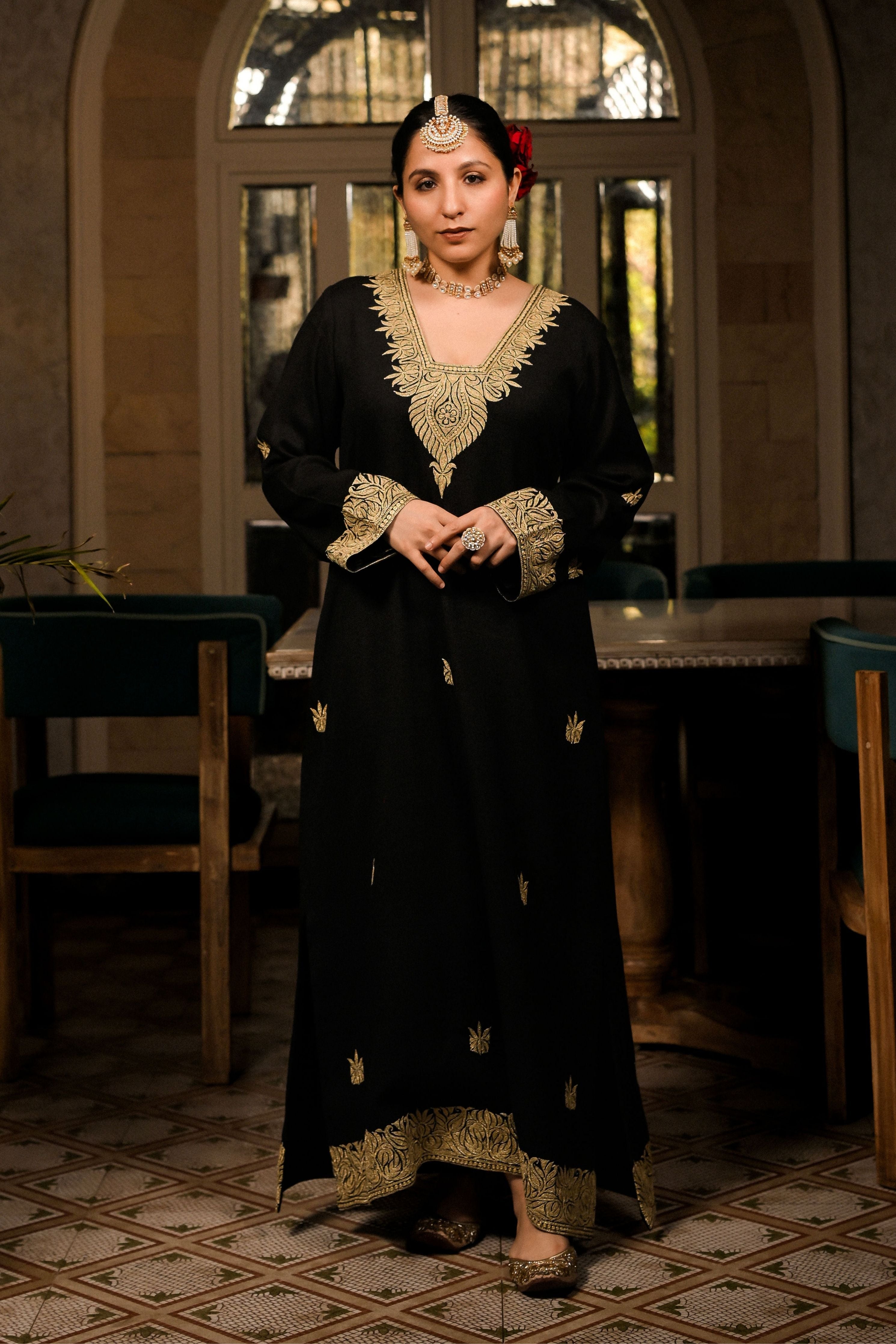 Siyah Dilkash Black Kaftan