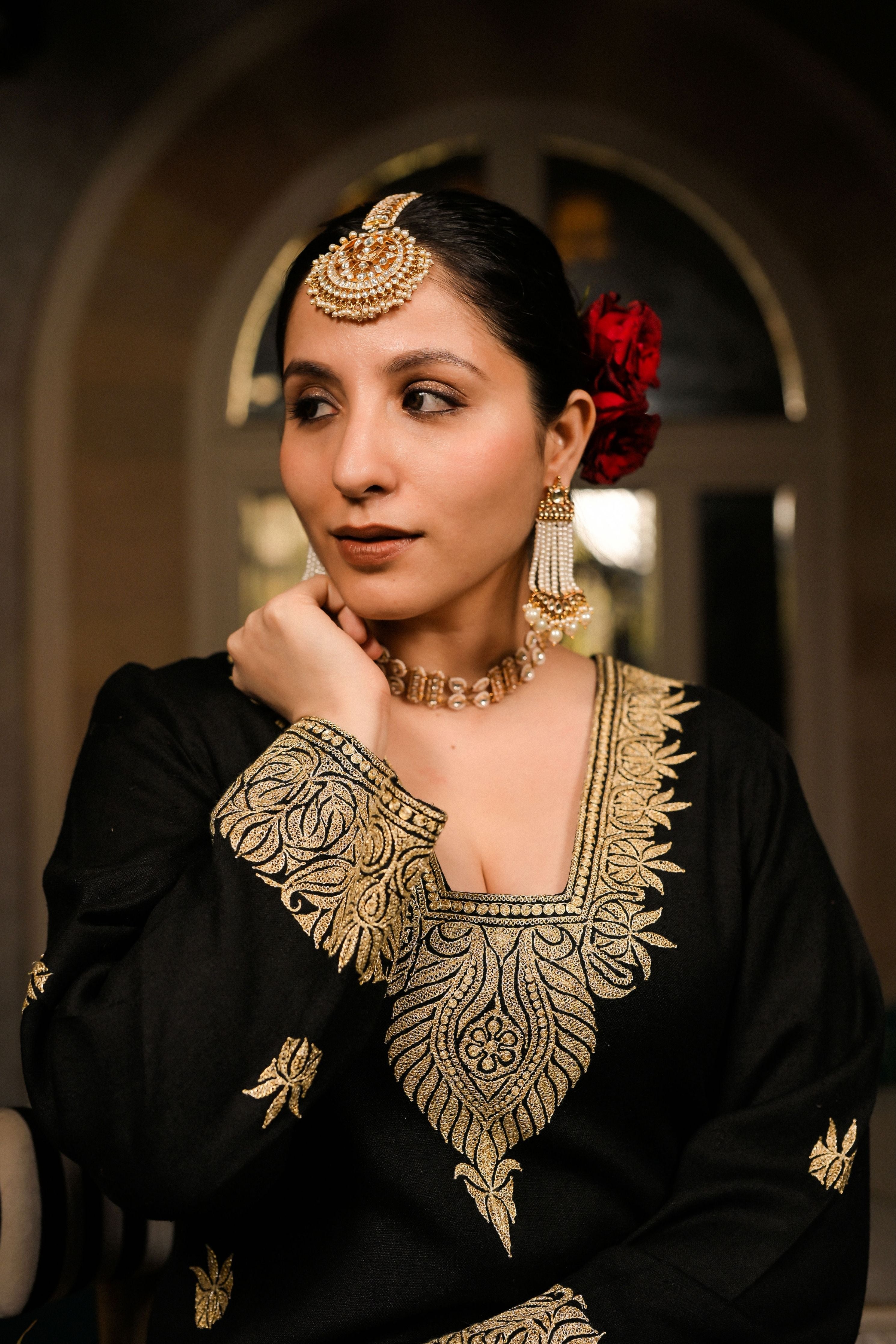 Siyah Dilkash Black Kaftan