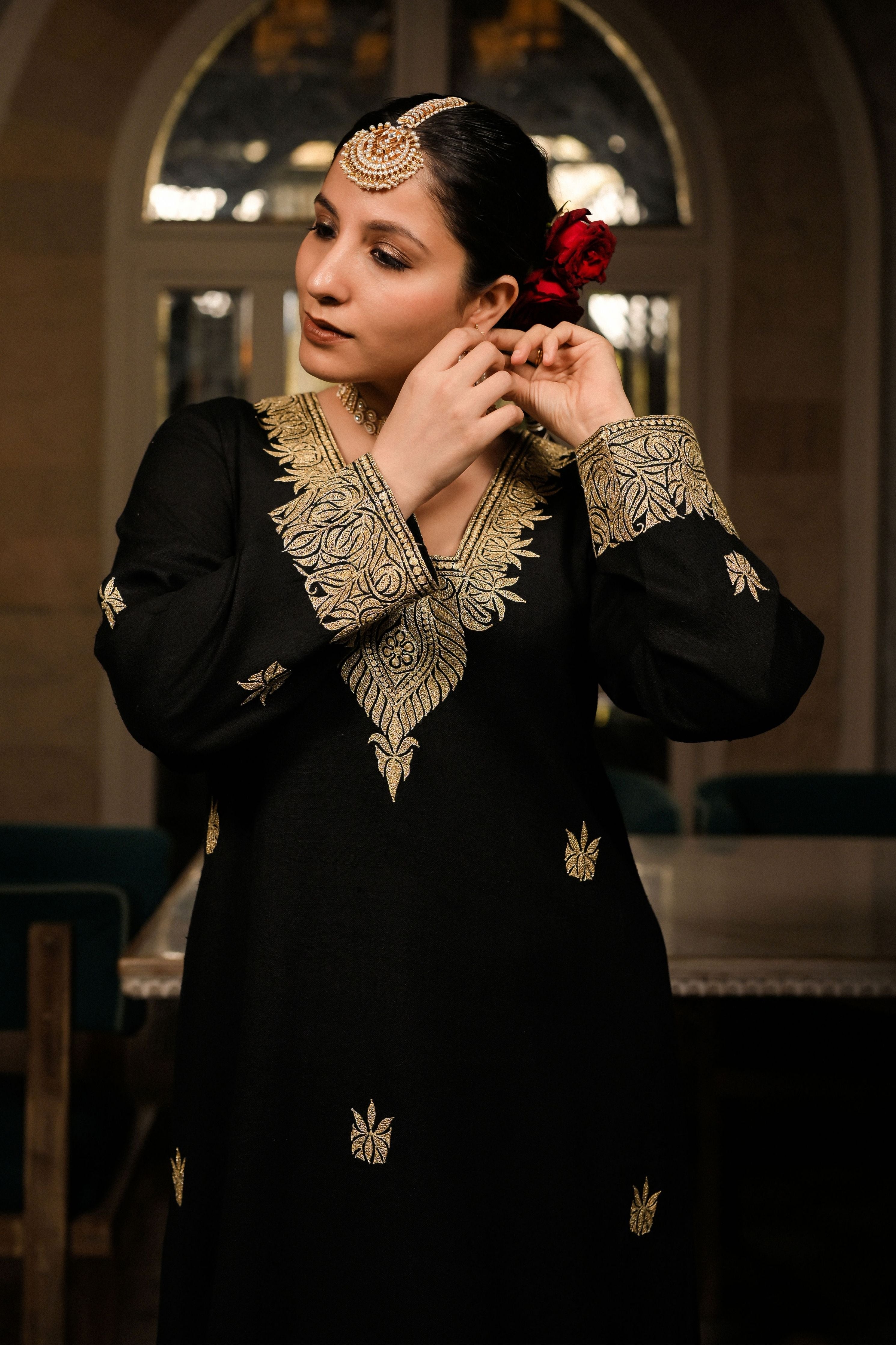 Siyah Dilkash Black Kaftan