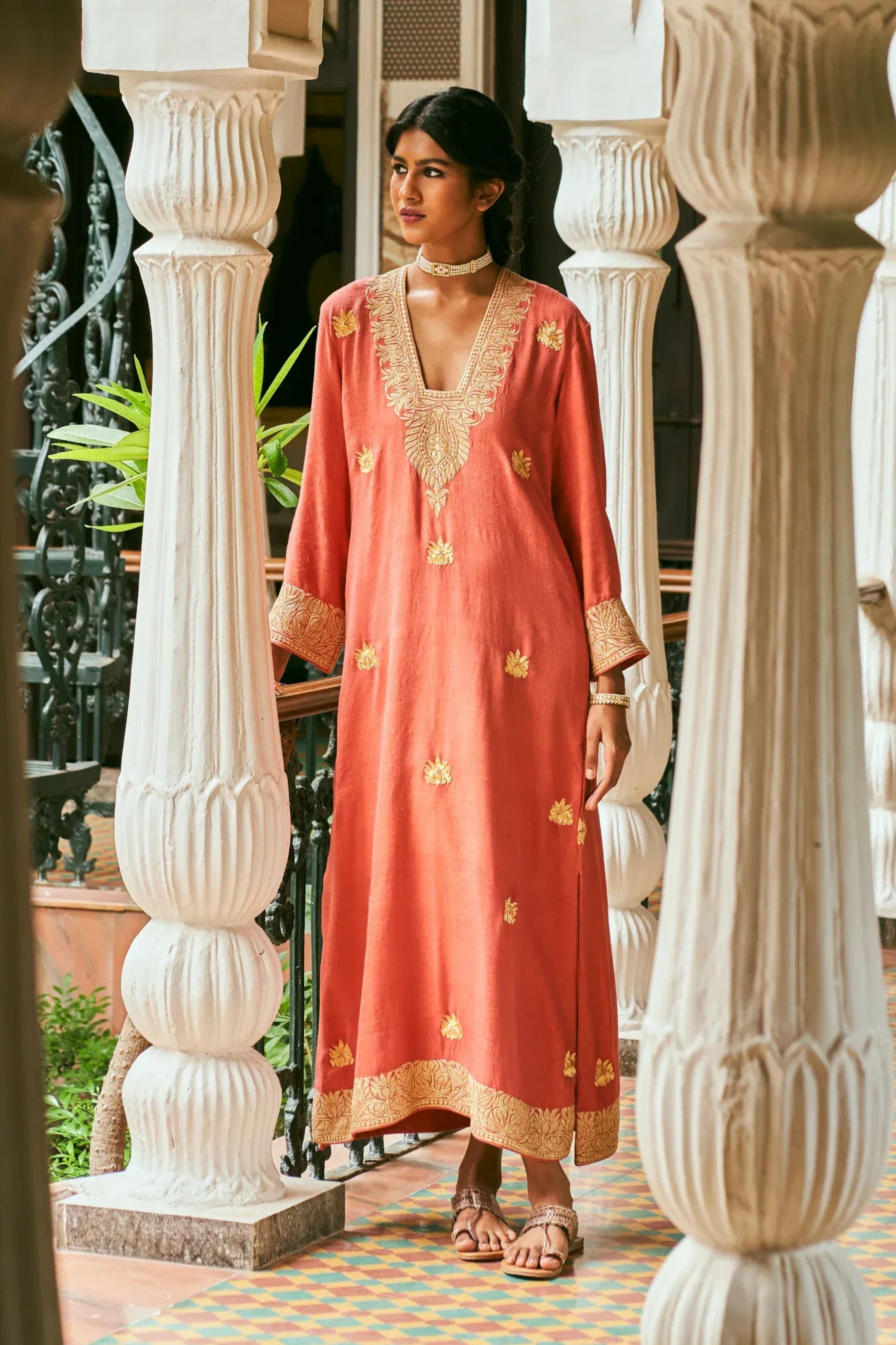 Sijh Orange Kaftan