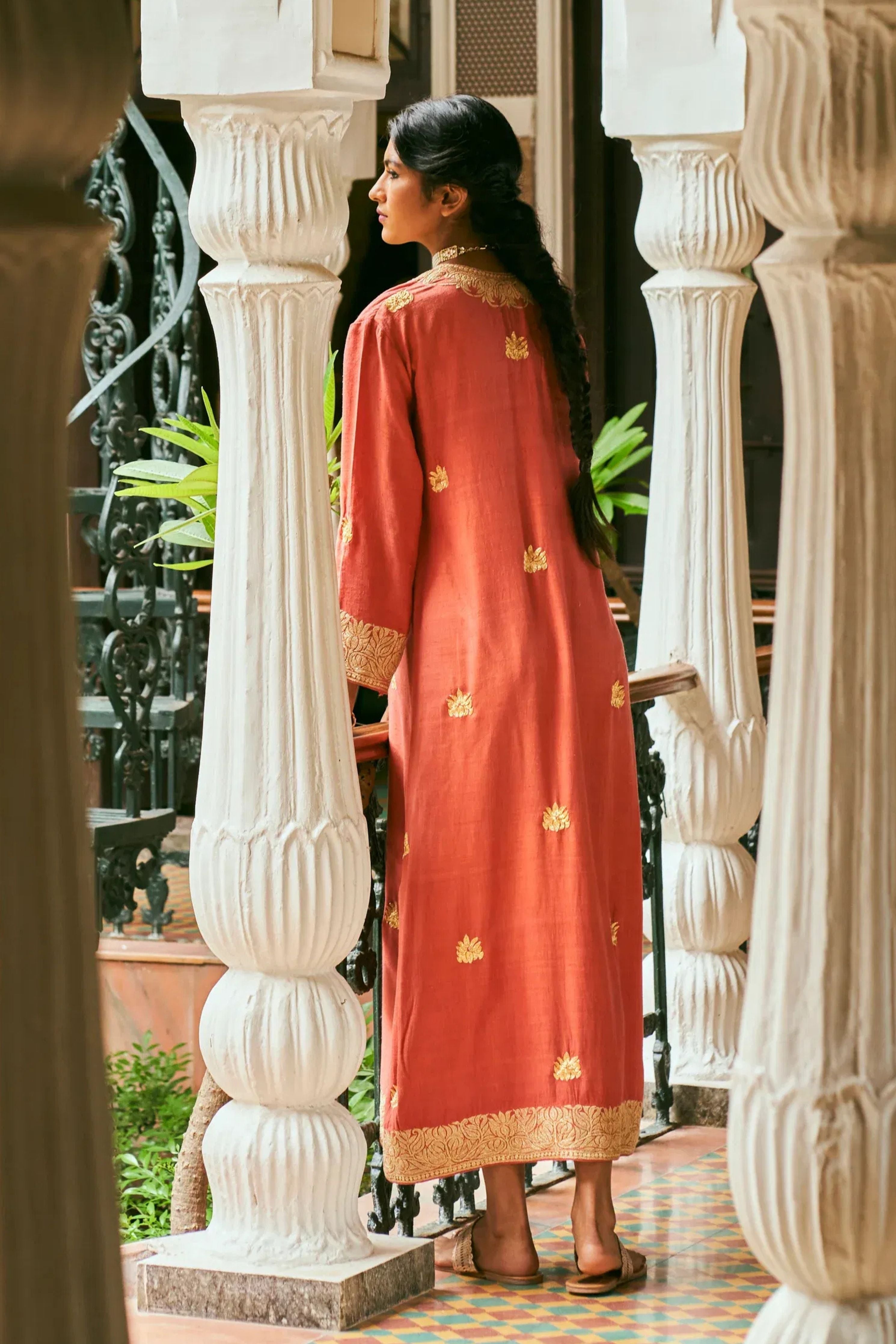 Sijh Orange Kaftan