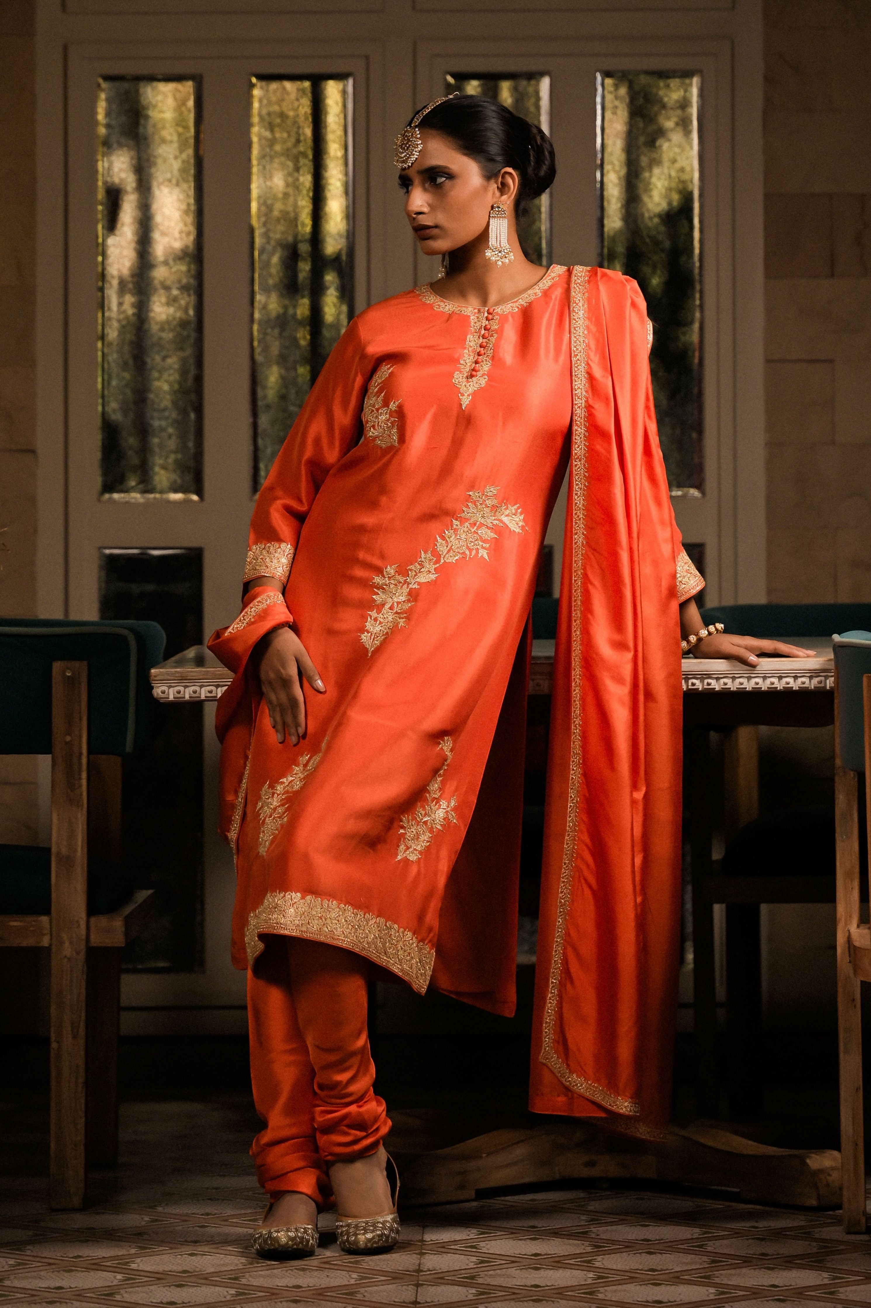 Surabhi' Orange Kurta set