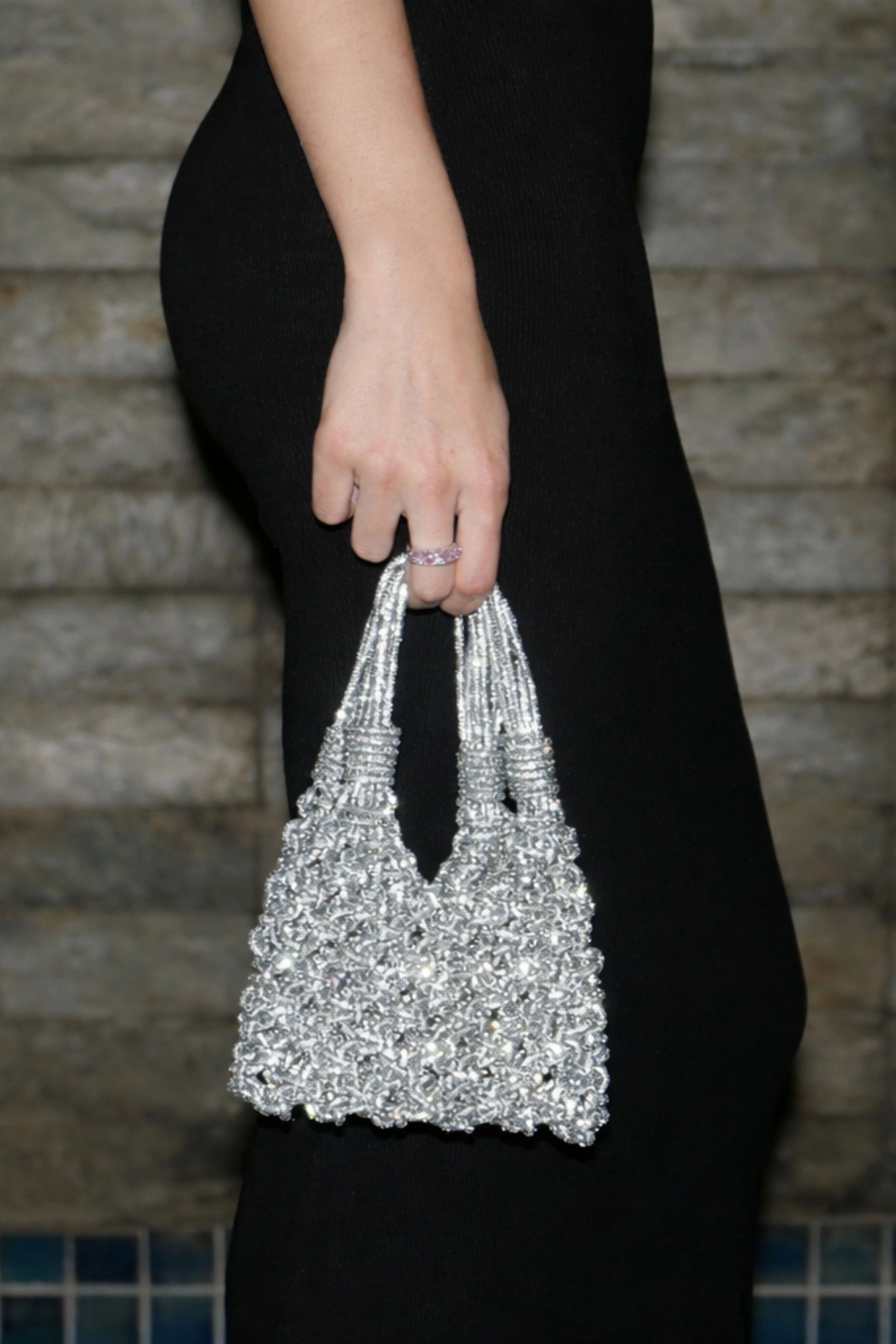 The Mini Pouch  Silver