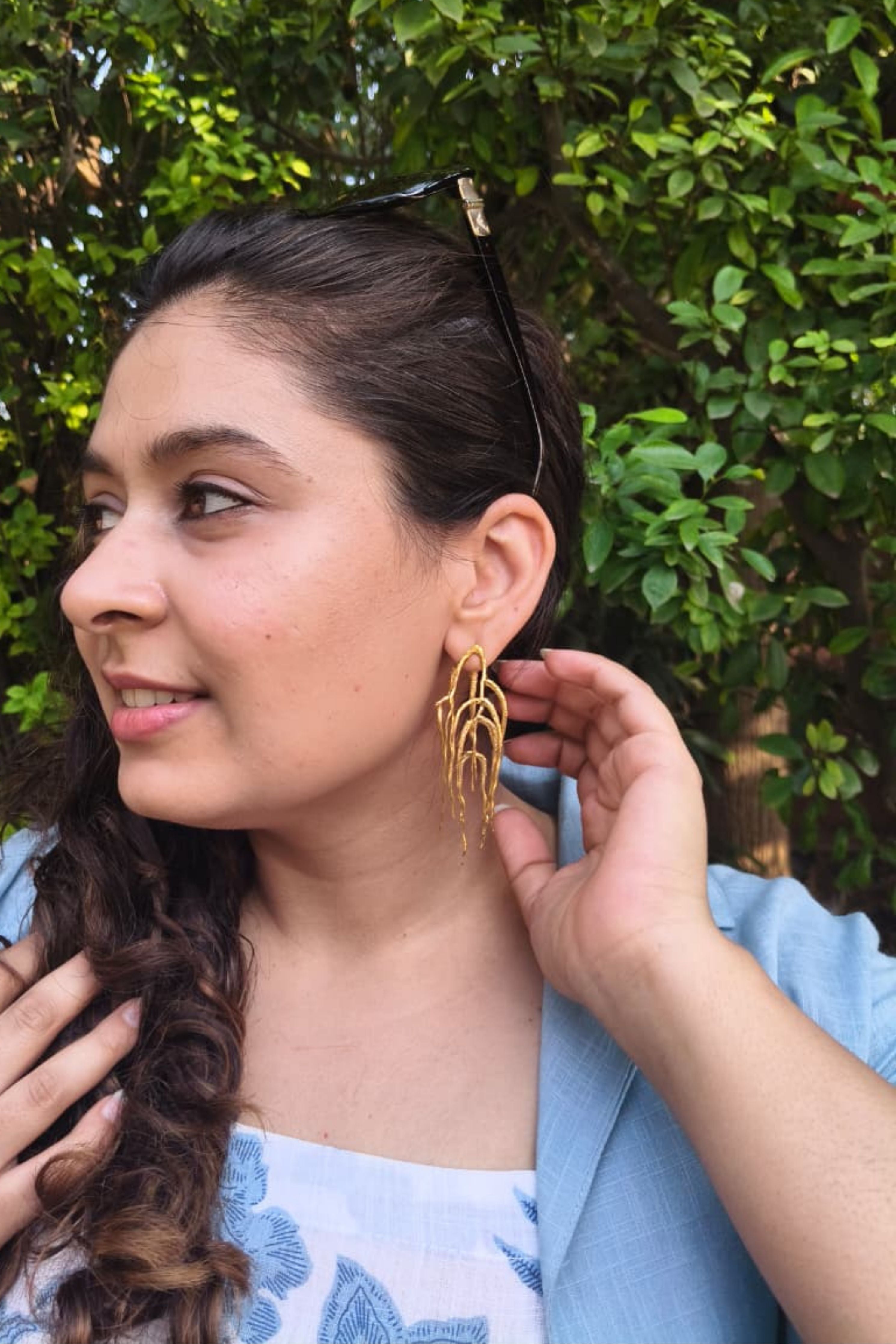 Untamed Goddess Dangles Gold