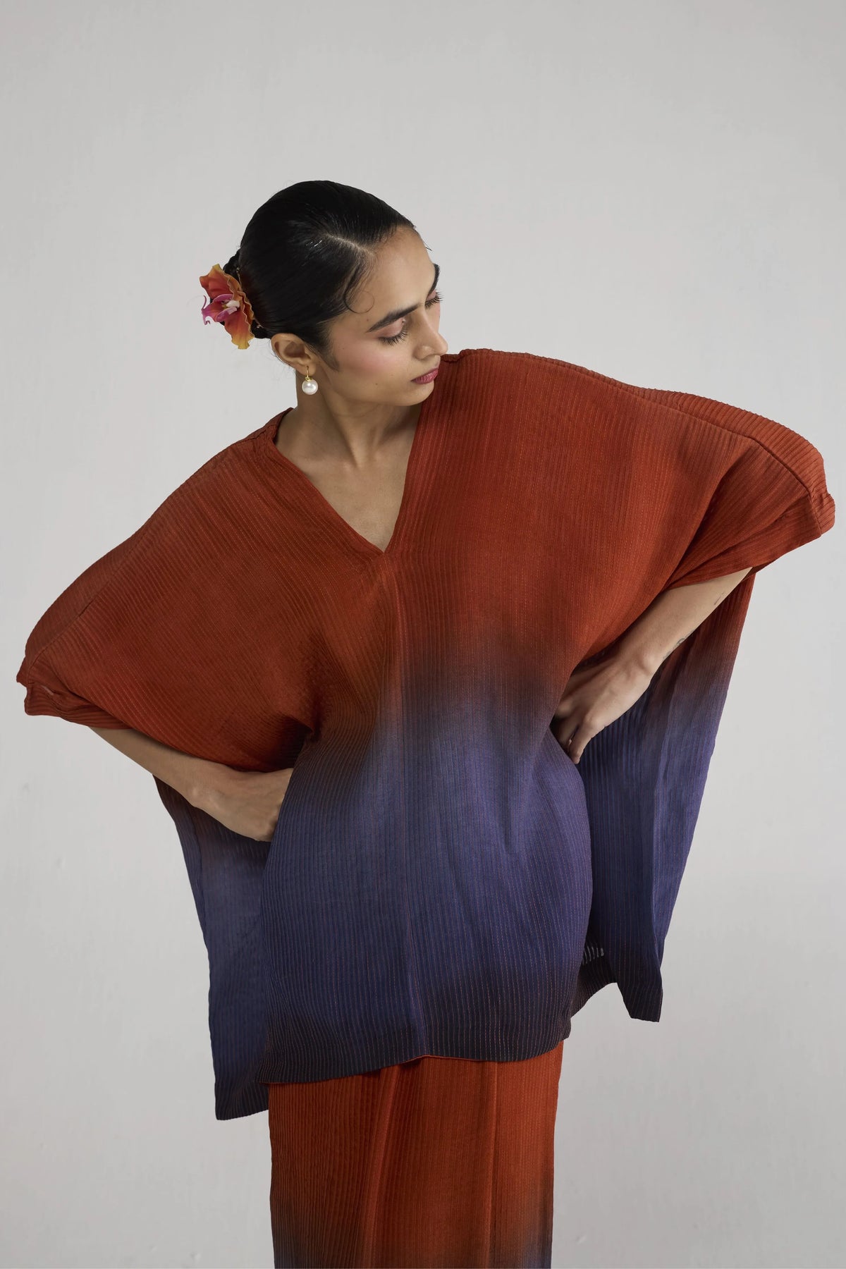 Ume Pintucks Waterfall Top