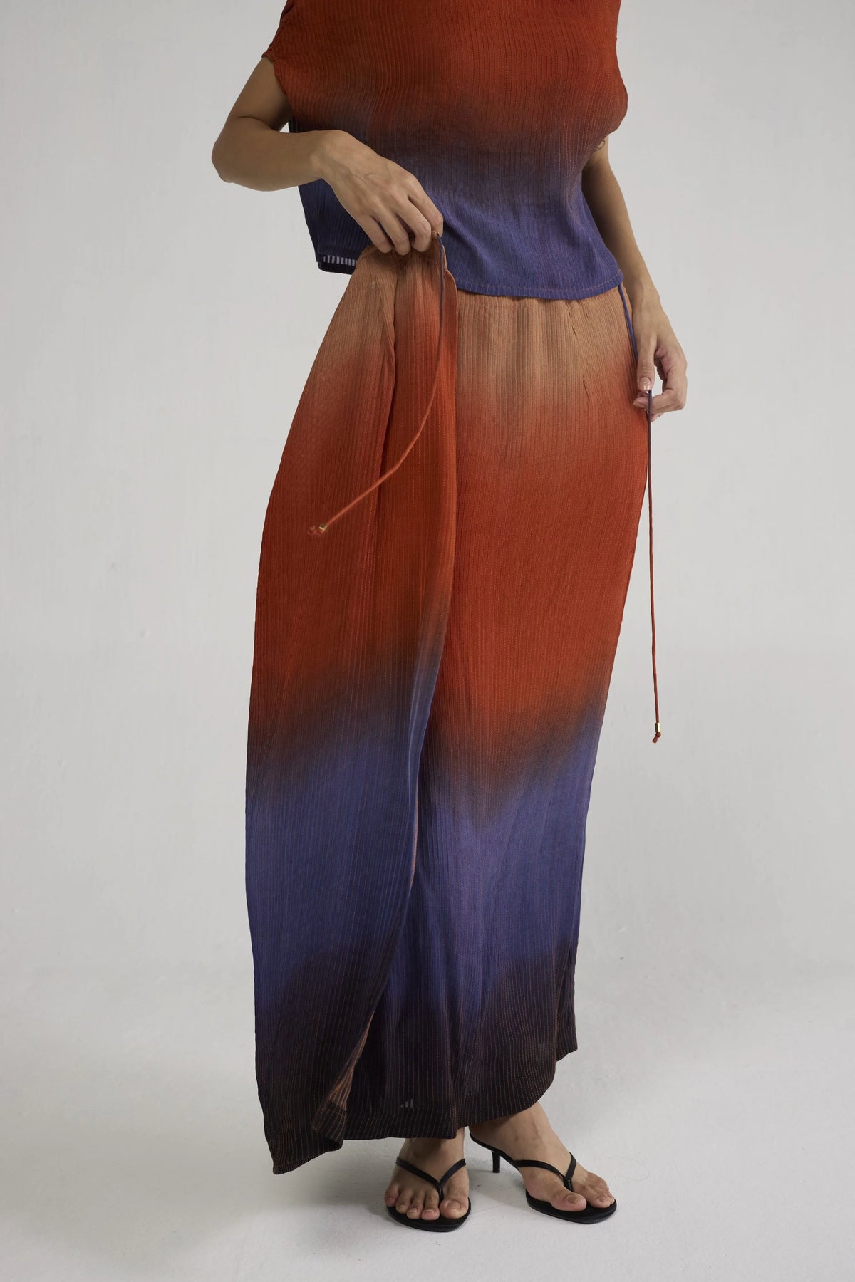 Ume Pintucks Wrap Skirt