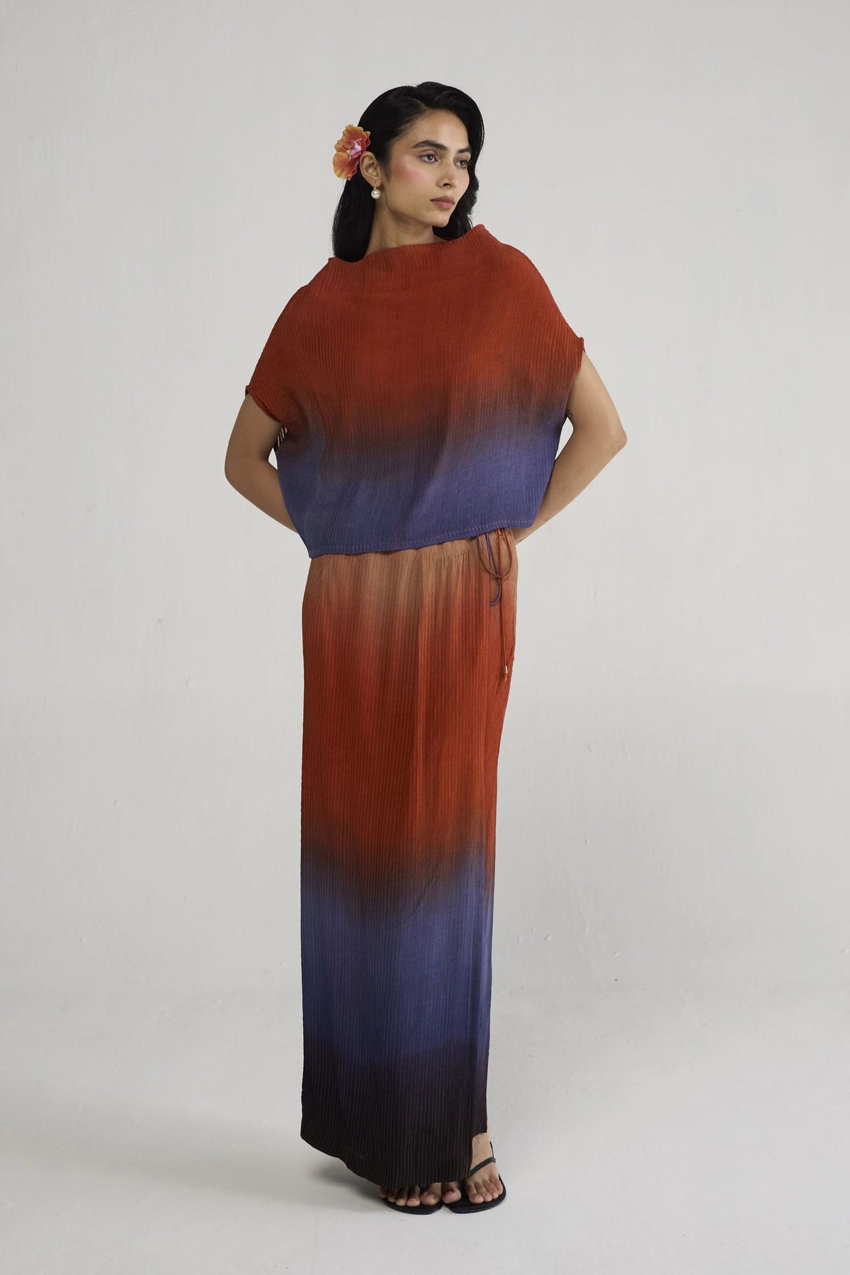 Ume Pintucks Wrap Skirt