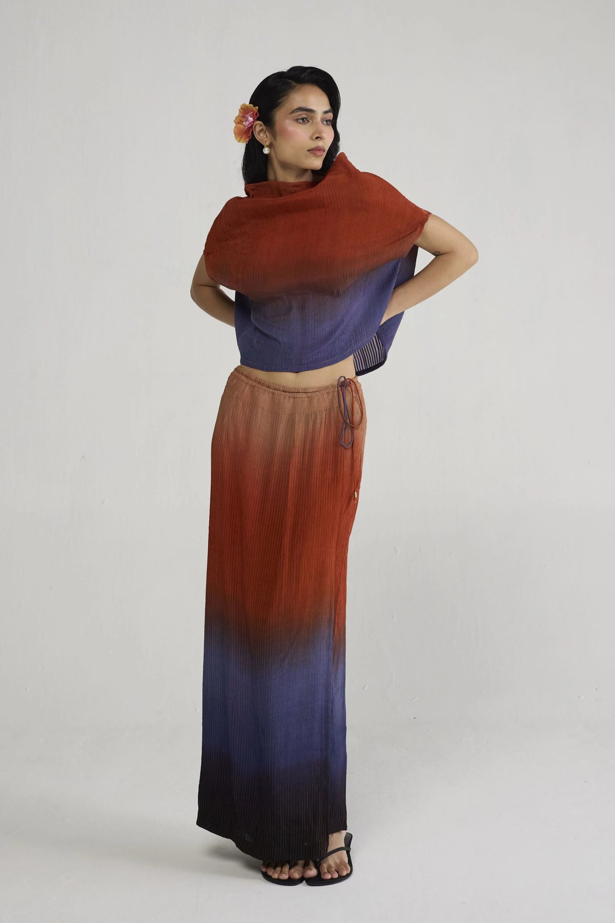 Ume Pintucks Wrap Skirt
