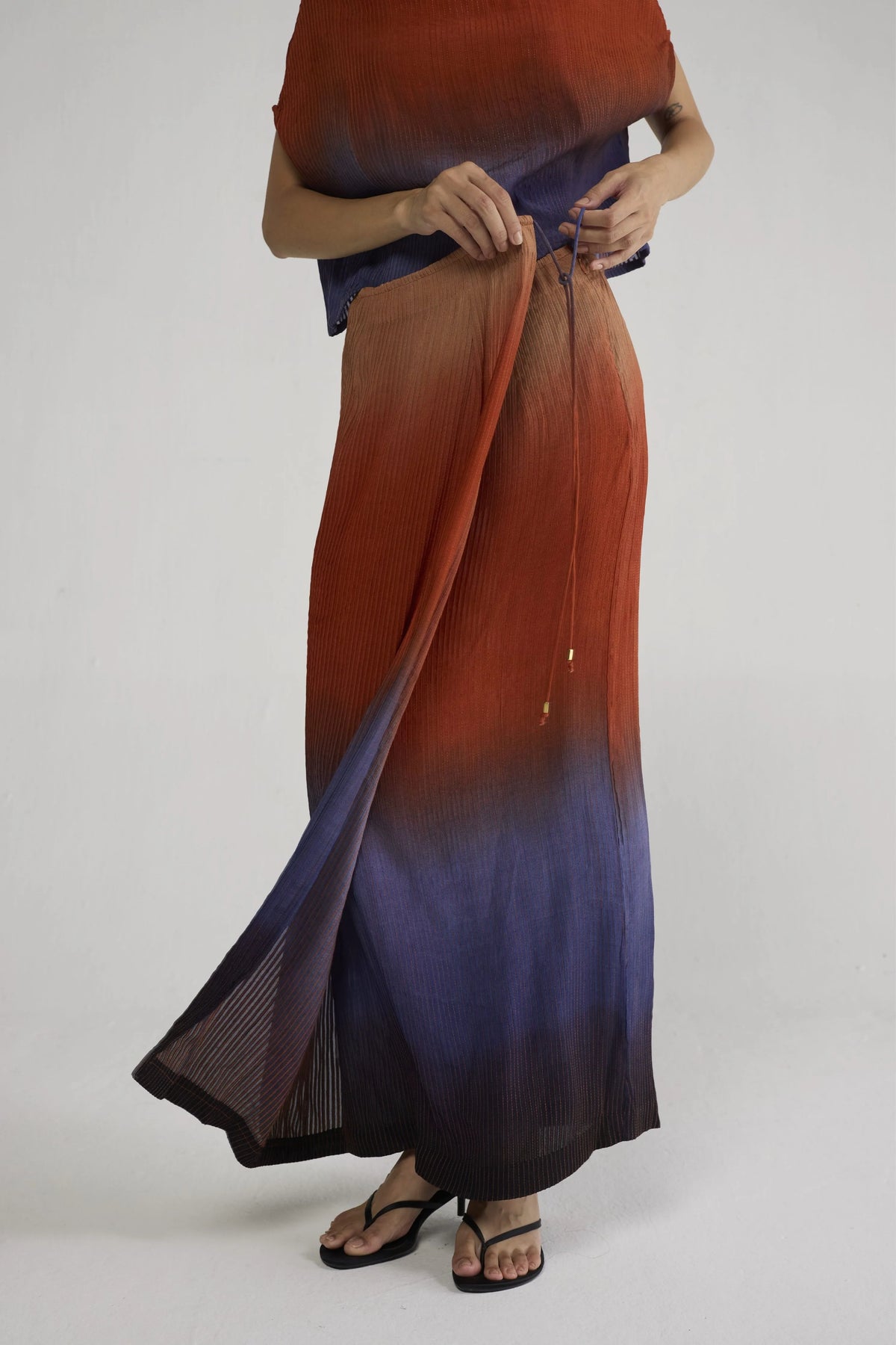Ume Pintucks Wrap Skirt