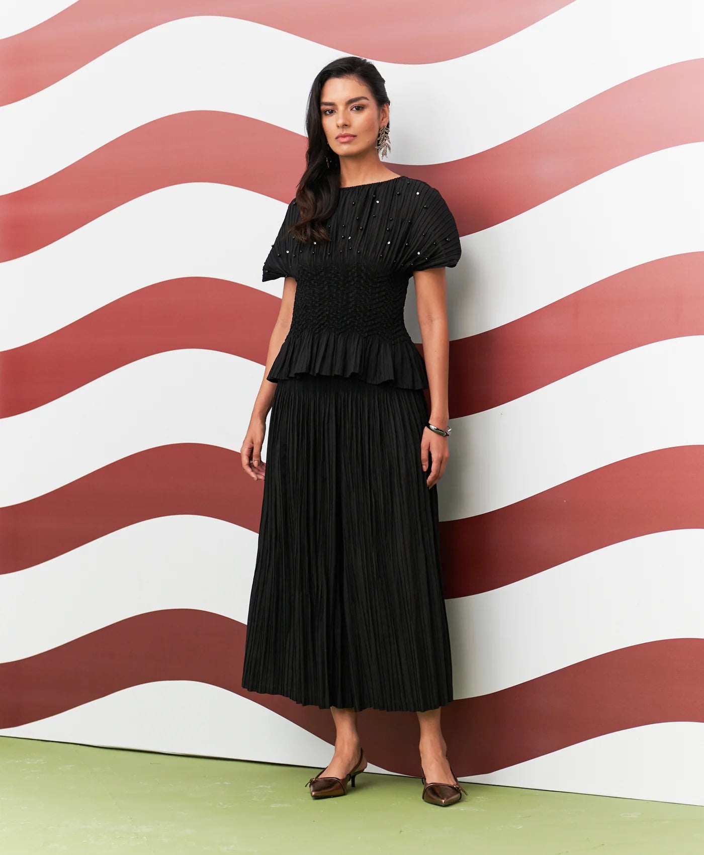 BLACK WEAVA CO-ORD SET