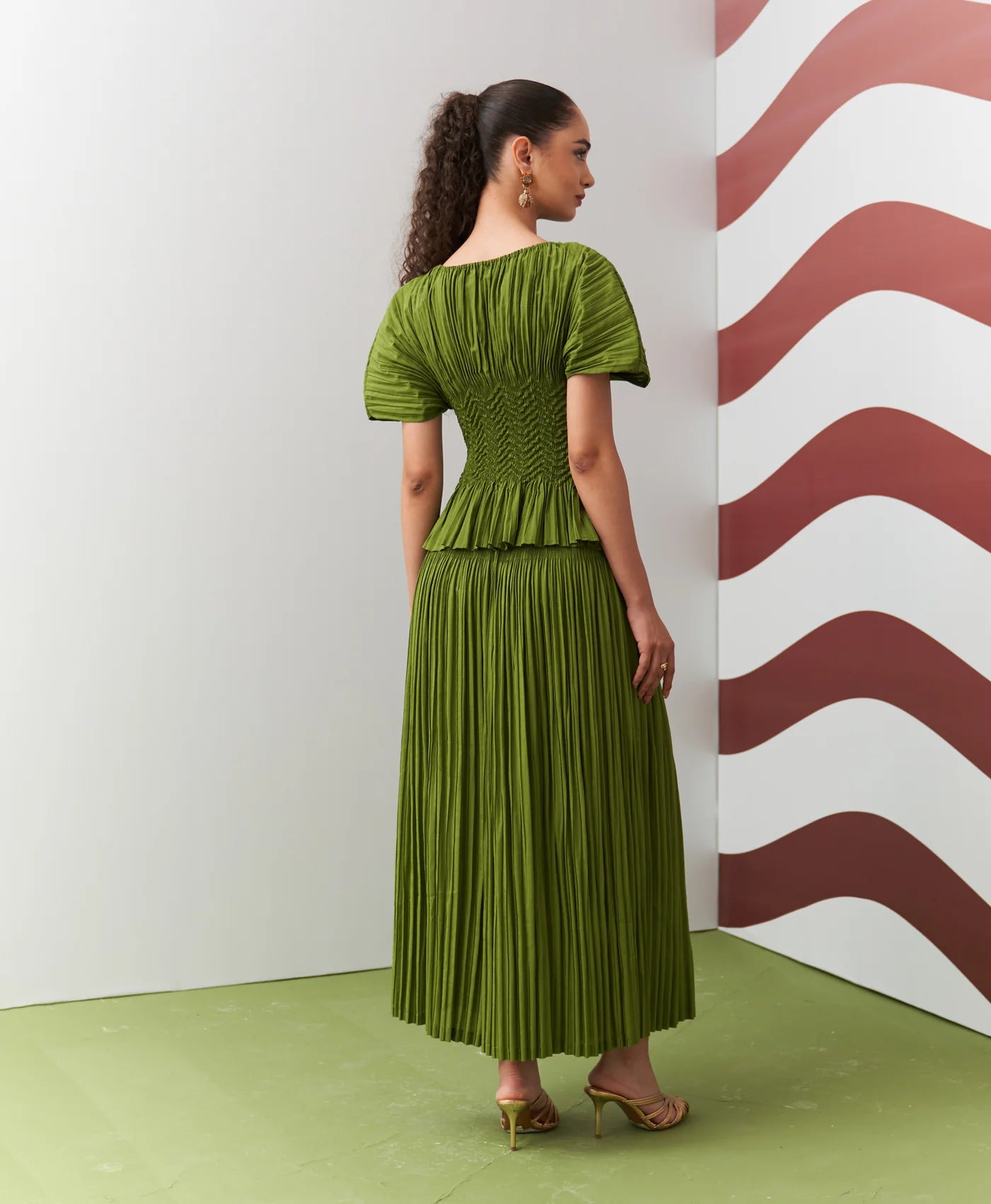 LIME GREEN WEAVA CO-ORD SET