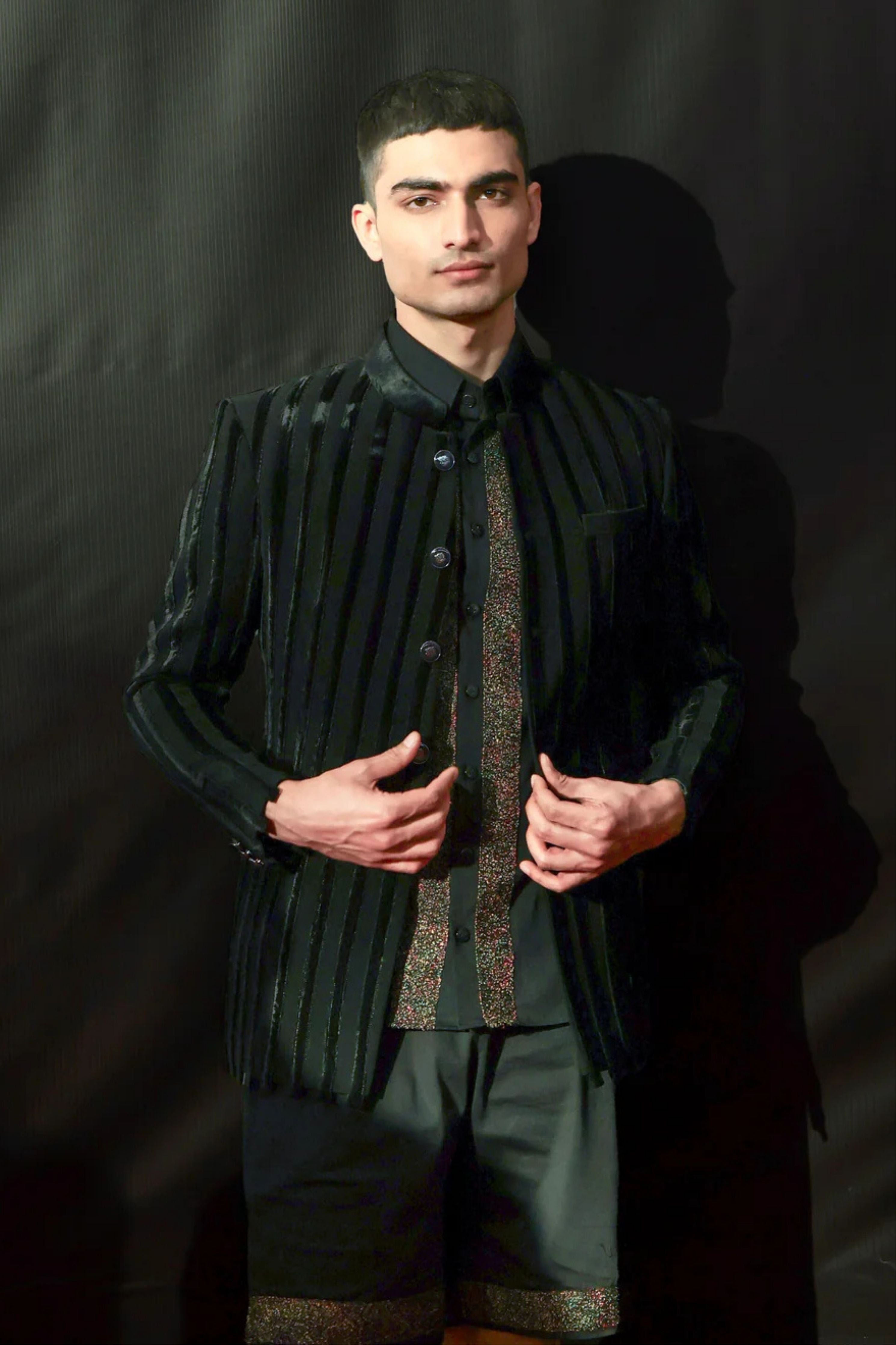 Velvet Panel Jacket