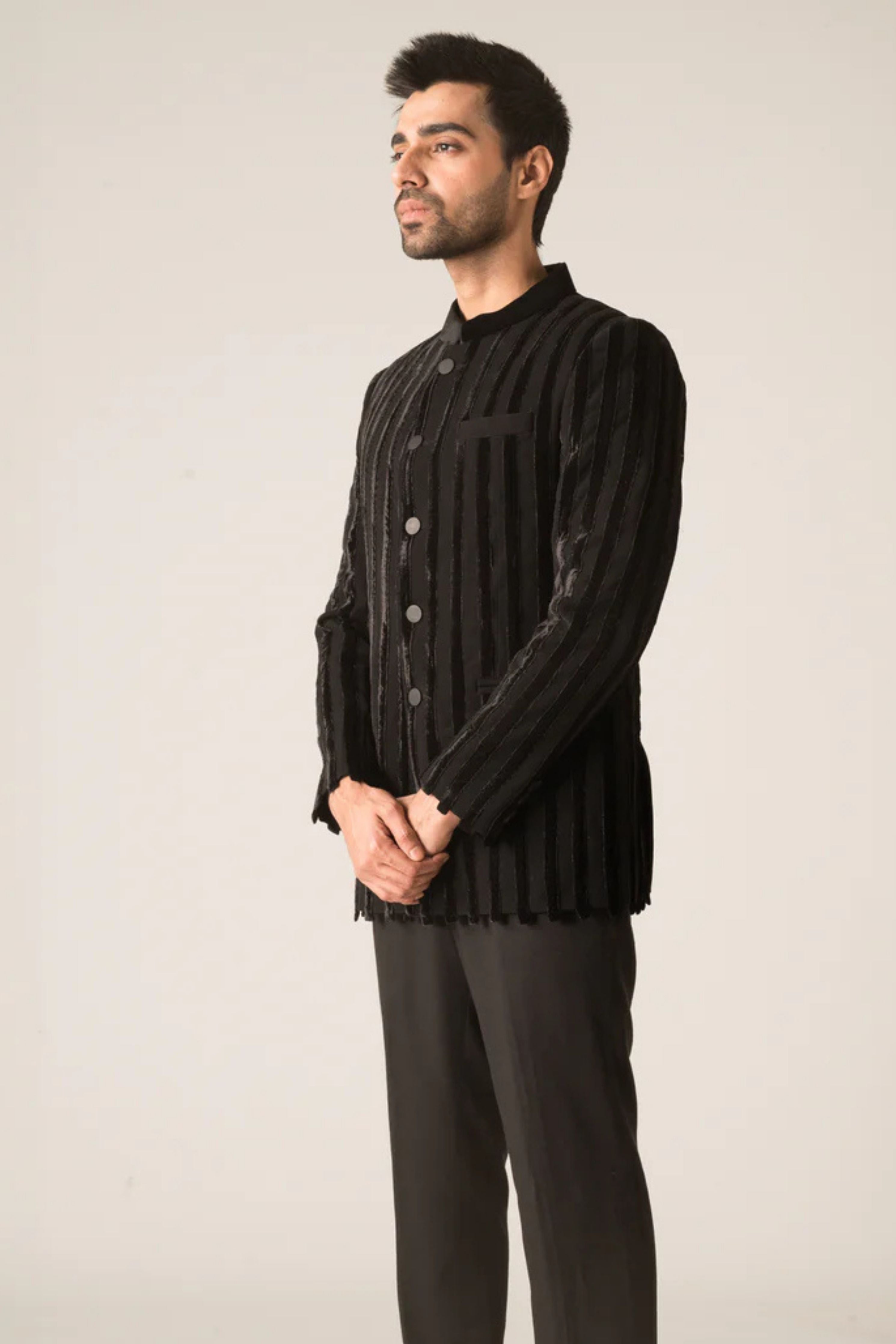 Velvet Panel Jacket