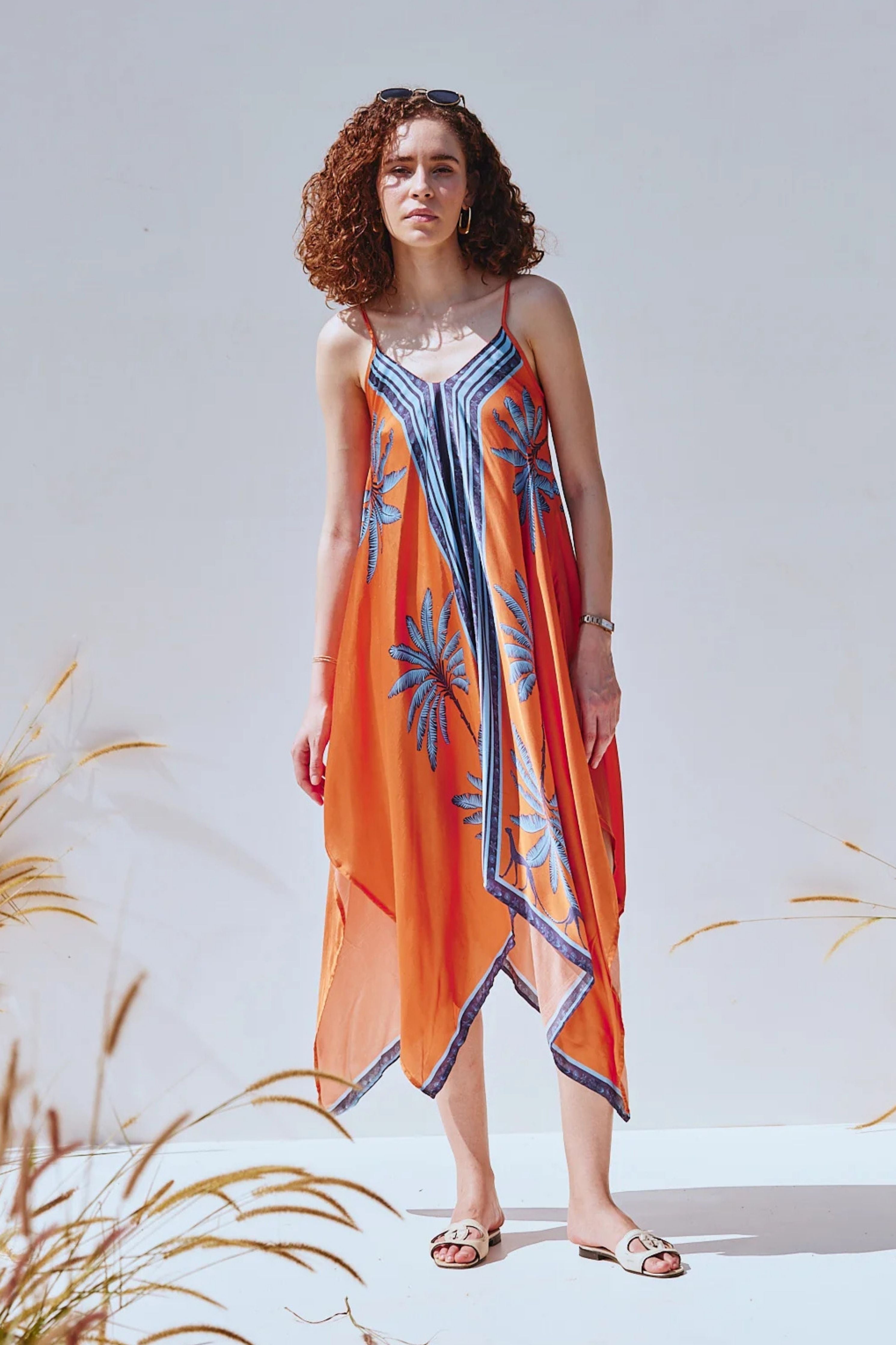 Bar To Beach Orange Dress