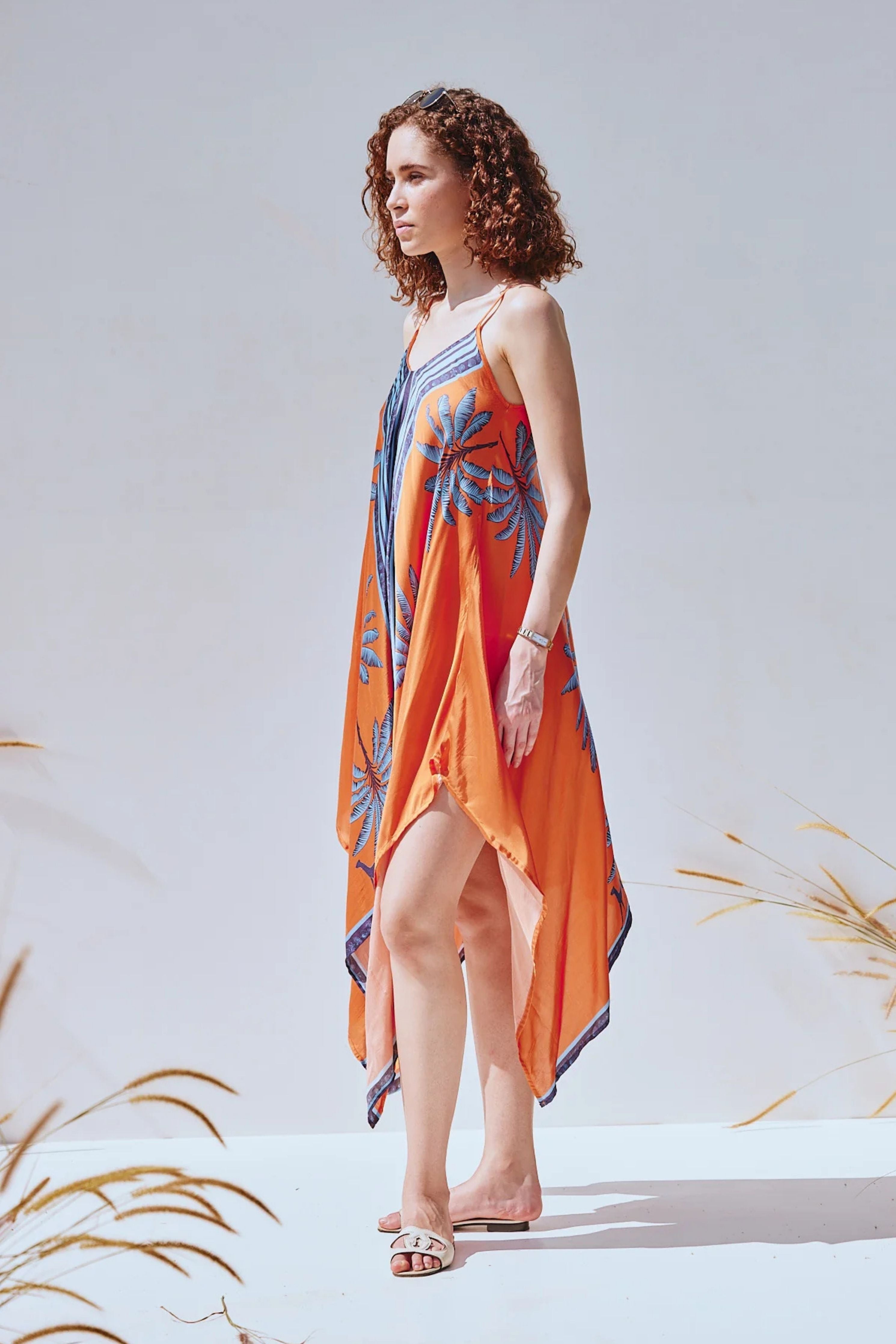 Bar To Beach Orange Dress