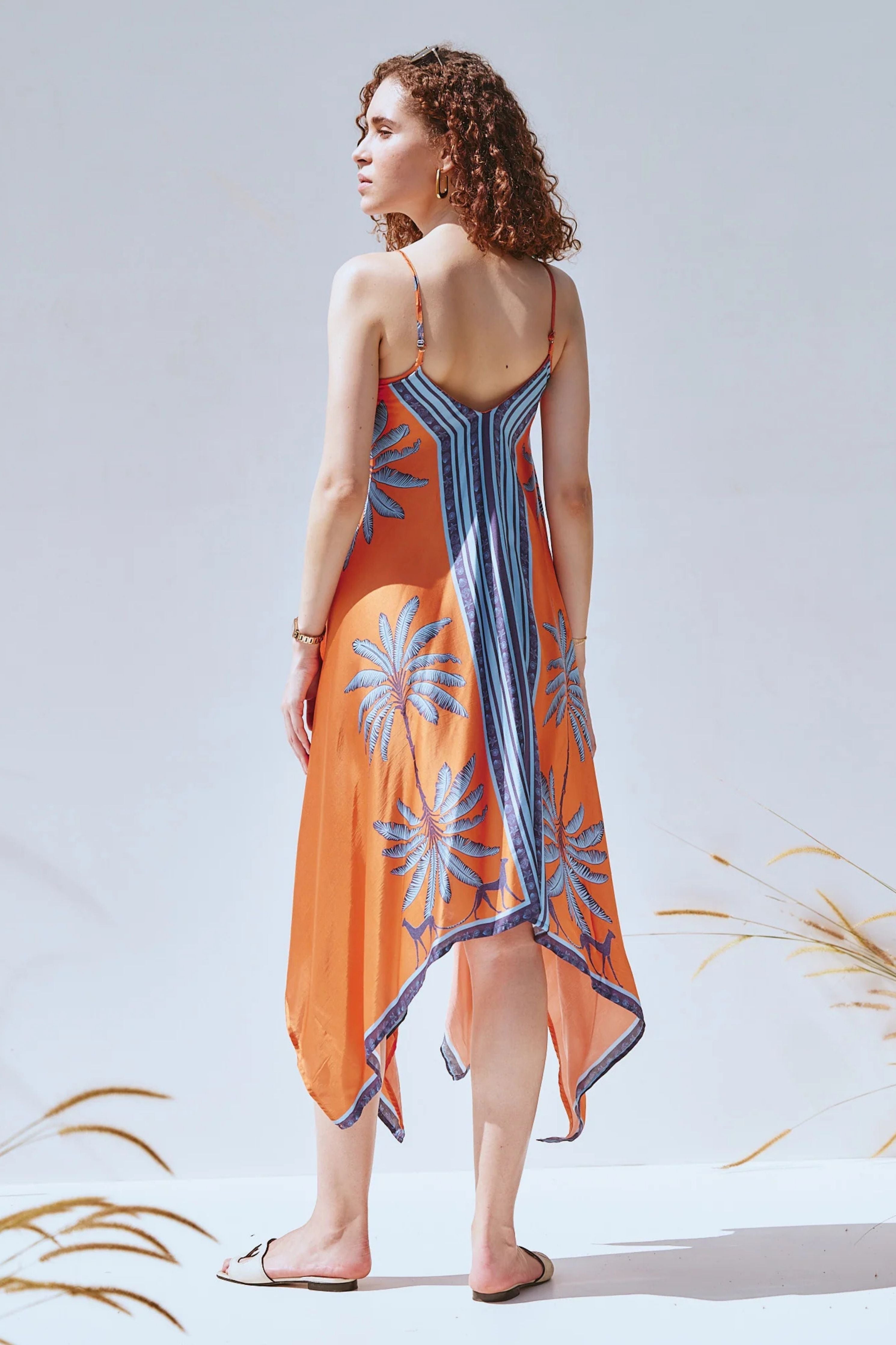 Bar To Beach Orange Dress
